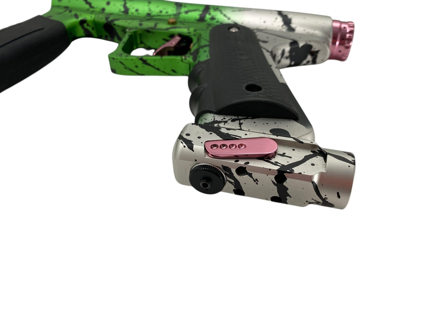 Used Nova N2 DREADNOUGHT 2025 - SILVER GREEN FADE WITH BLACK SPLASH Paintball Gun Paintball Gun from CPXBrosPaintball Buy/Sell/Trade Paintball Markers, New Paintball Guns, Paintball Hoppers, Paintball Masks, and Hormesis Headbands