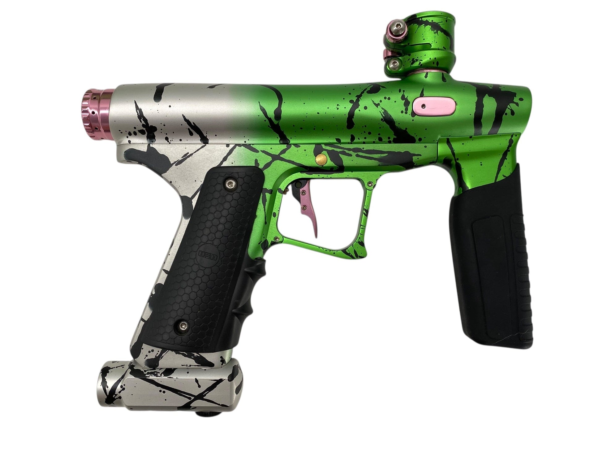 Used Nova N2 DREADNOUGHT 2025 - SILVER GREEN FADE WITH BLACK SPLASH Paintball Gun Paintball Gun from CPXBrosPaintball Buy/Sell/Trade Paintball Markers, New Paintball Guns, Paintball Hoppers, Paintball Masks, and Hormesis Headbands