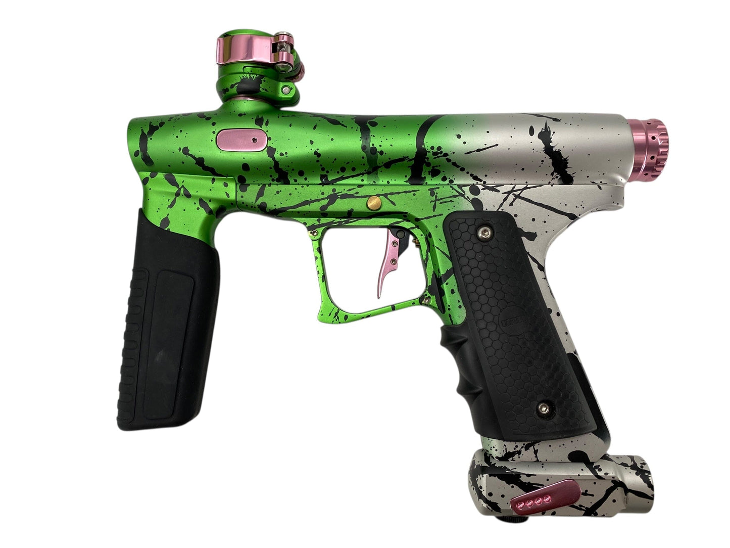 Used Nova N2 DREADNOUGHT 2025 - SILVER GREEN FADE WITH BLACK SPLASH Paintball Gun Paintball Gun from CPXBrosPaintball Buy/Sell/Trade Paintball Markers, New Paintball Guns, Paintball Hoppers, Paintball Masks, and Hormesis Headbands