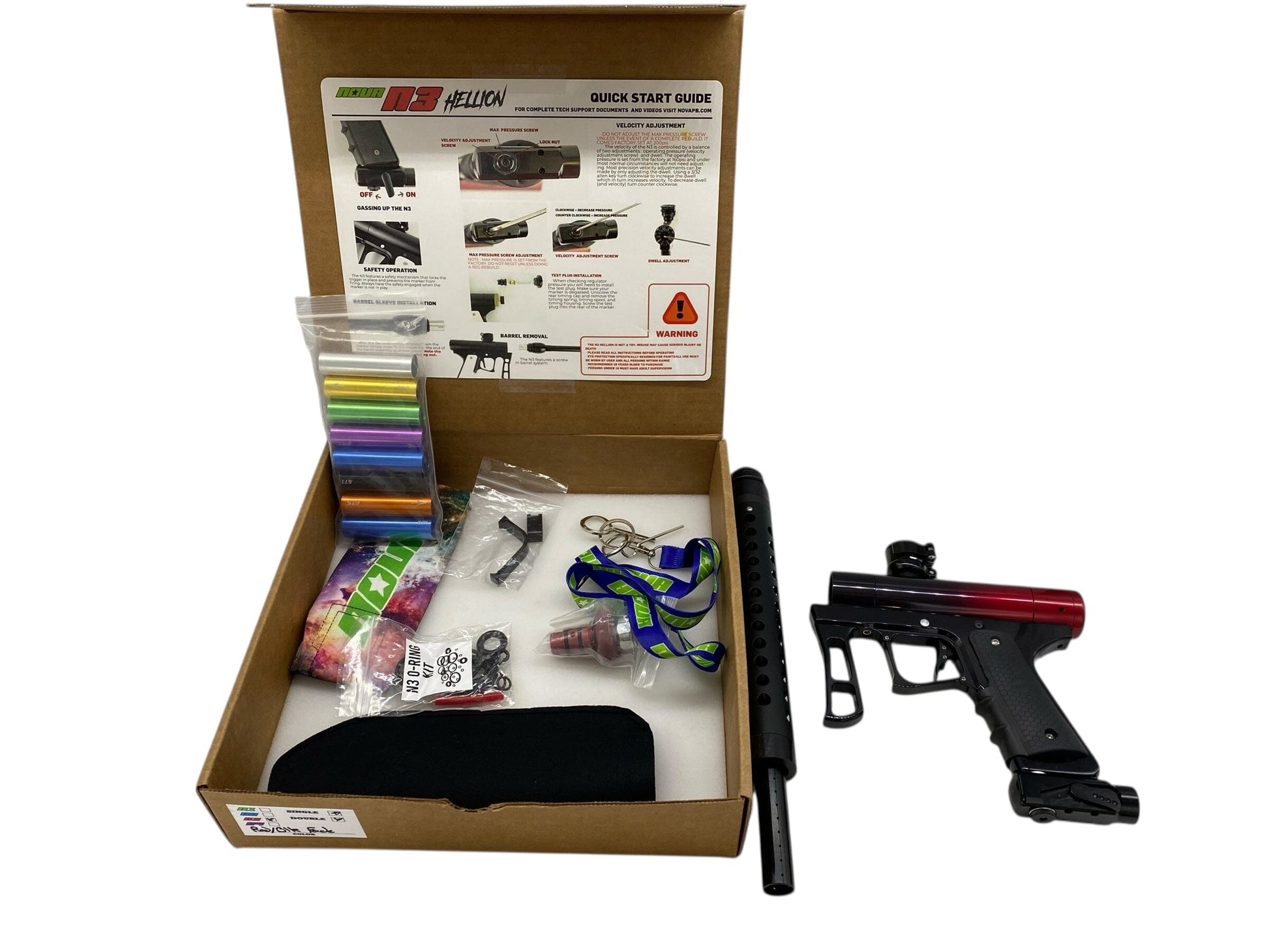 Used Nova N3 Hellion Paintball Gun Red/Black Fade Paintball Gun from CPXBrosPaintball Buy/Sell/Trade Paintball Markers, New Paintball Guns, Paintball Hoppers, Paintball Masks, and Hormesis Headbands
