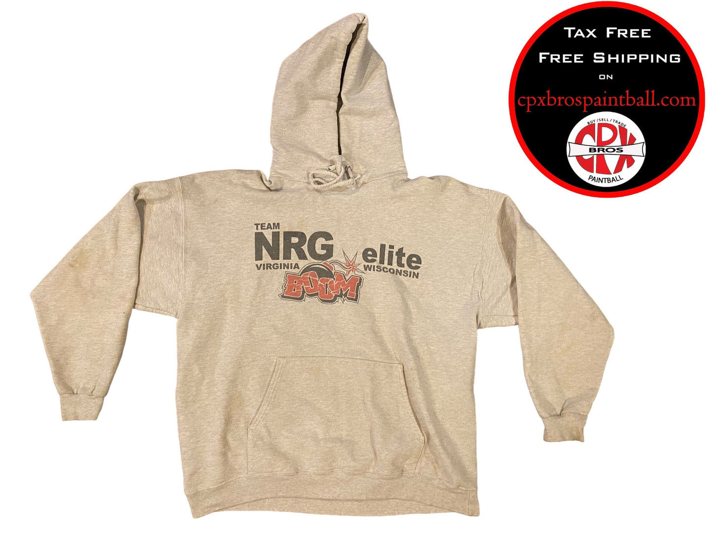 Used NRG ELITE/ BOOM Paintball Team Hoodie Size M Paintball Gun from CPXBrosPaintball Buy/Sell/Trade Paintball Markers, New Paintball Guns, Paintball Hoppers, Paintball Masks, and Hormesis Headbands