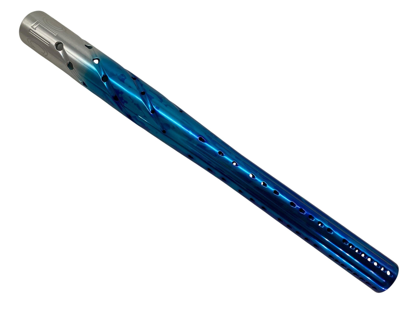 Used Parabolic Shaft FL Barrel Tip Silver To Blue Paintball Gun from CPXBrosPaintball Buy/Sell/Trade Paintball Markers, New Paintball Guns, Paintball Hoppers, Paintball Masks, and Hormesis Headbands