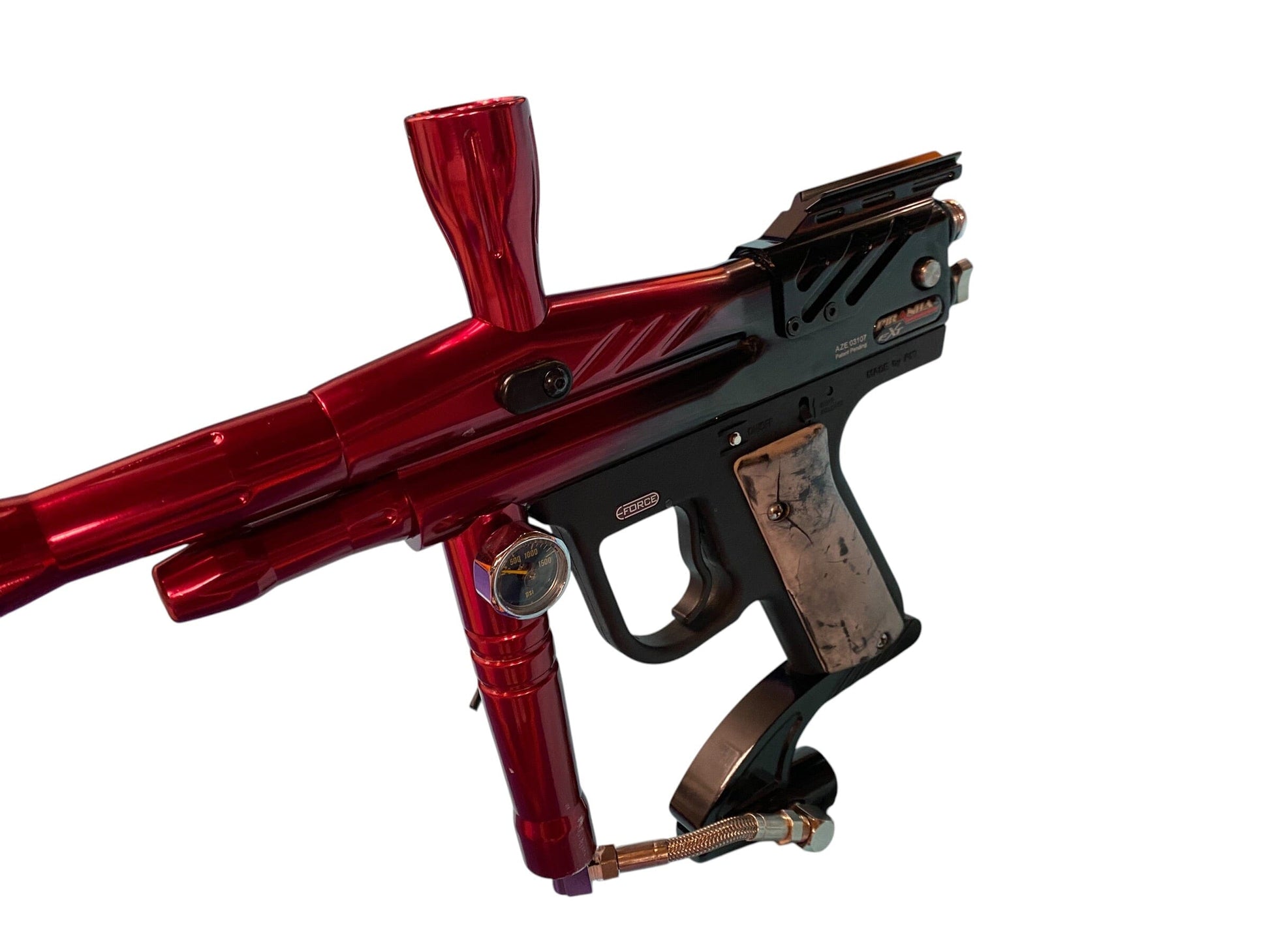 Used Piranha EXT Black to Red Paintball Gun Paintball Gun from CPXBrosPaintball Buy/Sell/Trade Paintball Markers, New Paintball Guns, Paintball Hoppers, Paintball Masks, and Hormesis Headbands