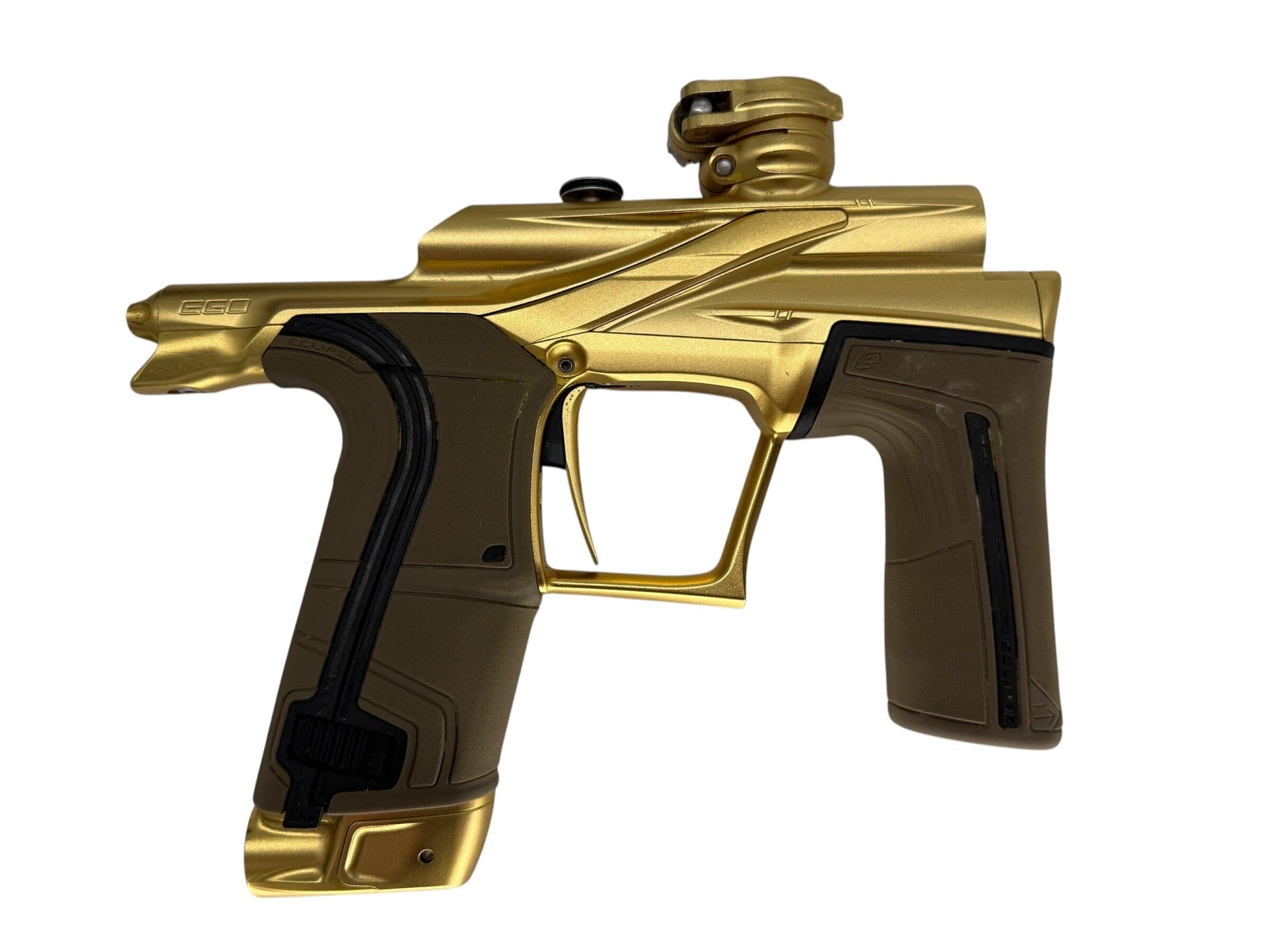 Used Plaent Eclispe Lv2 Paintball Gun Gold Paintball Gun from CPXBrosPaintball Buy/Sell/Trade Paintball Markers, New Paintball Guns, Paintball Hoppers, Paintball Masks, and Hormesis Headbands