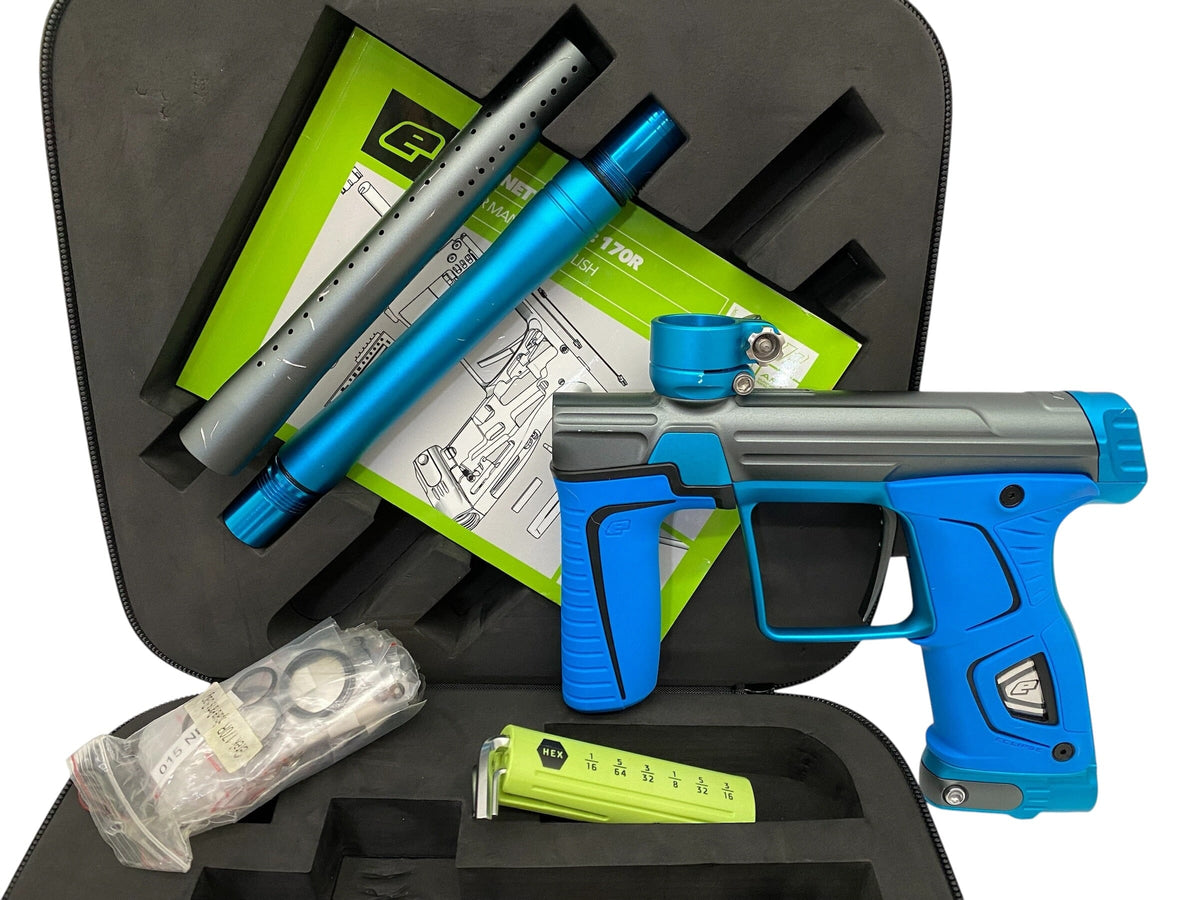 Used Planet Eclipse 170R Grey/Teal Paintball Gun Paintball Gun from CPXBrosPaintball Buy/Sell/Trade Paintball Markers, New Paintball Guns, Paintball Hoppers, Paintball Masks, and Hormesis Headbands