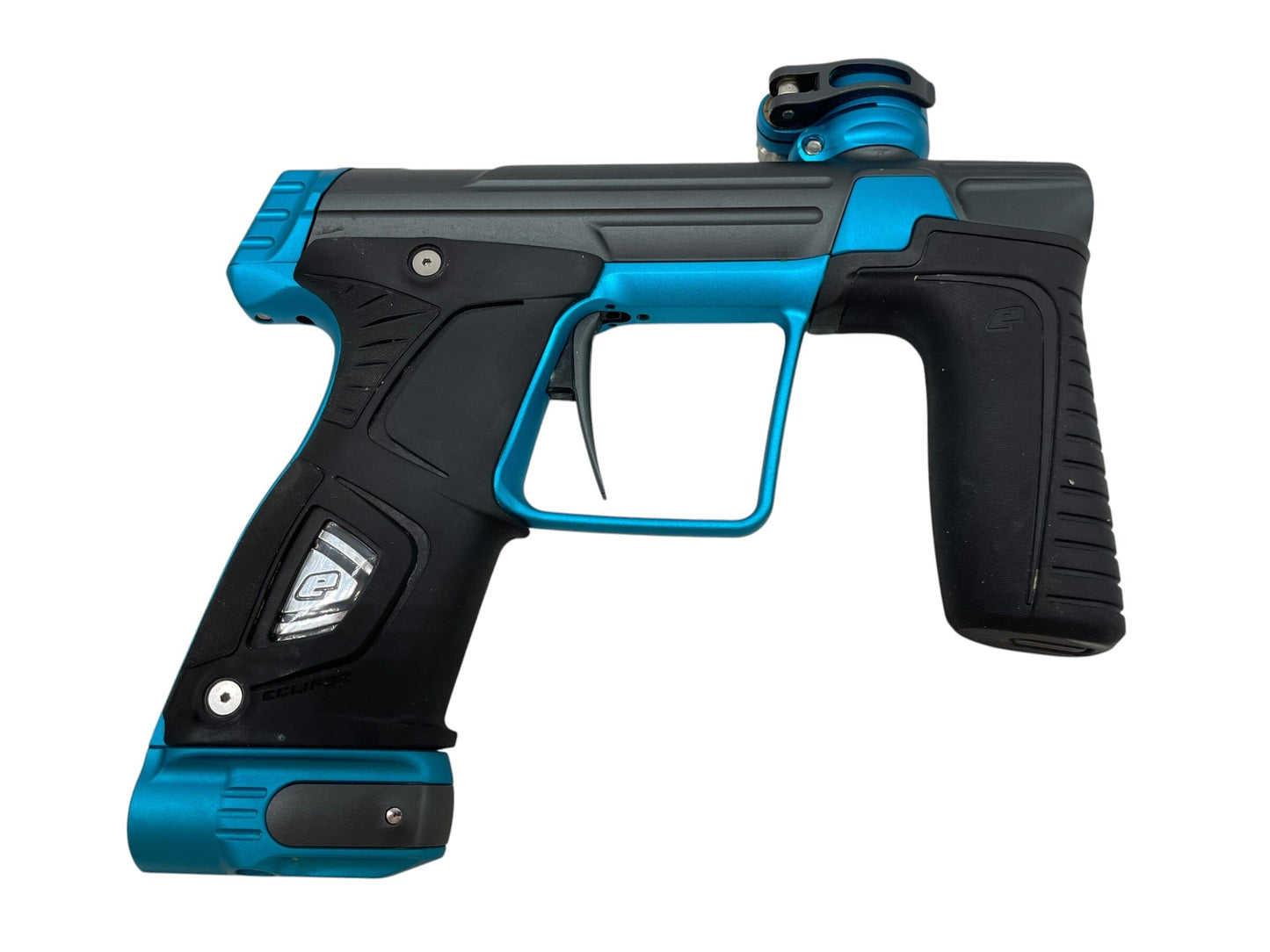 Used Planet Eclipse 170R Grey/Teal Paintball Gun Paintball Gun from CPXBrosPaintball Buy/Sell/Trade Paintball Markers, New Paintball Guns, Paintball Hoppers, Paintball Masks, and Hormesis Headbands