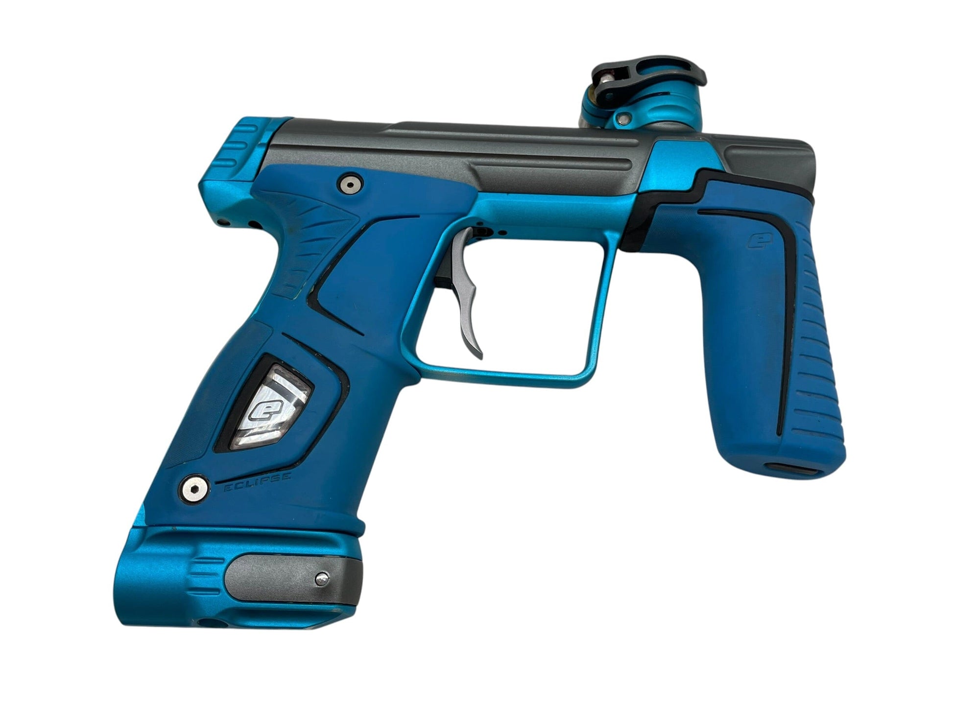 Used Planet Eclipse 170R Grey/Teal Paintball Gun Paintball Gun from CPXBrosPaintball Buy/Sell/Trade Paintball Markers, New Paintball Guns, Paintball Hoppers, Paintball Masks, and Hormesis Headbands