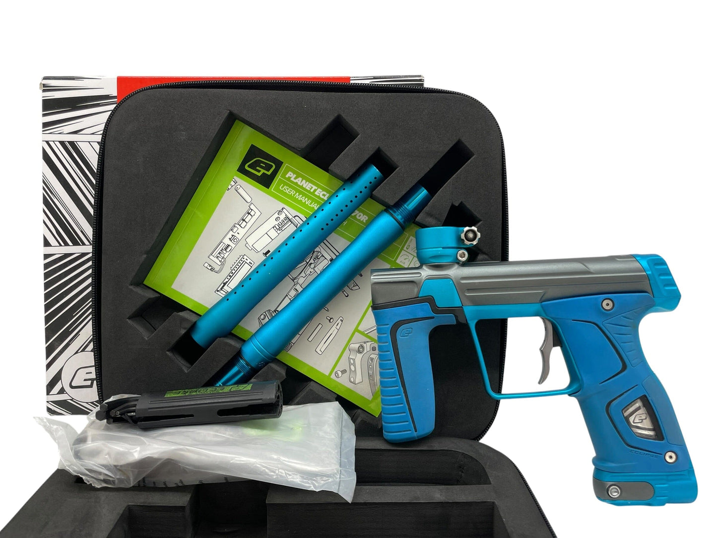 Used Planet Eclipse 170R Grey/Teal Paintball Gun Paintball Gun from CPXBrosPaintball Buy/Sell/Trade Paintball Markers, New Paintball Guns, Paintball Hoppers, Paintball Masks, and Hormesis Headbands