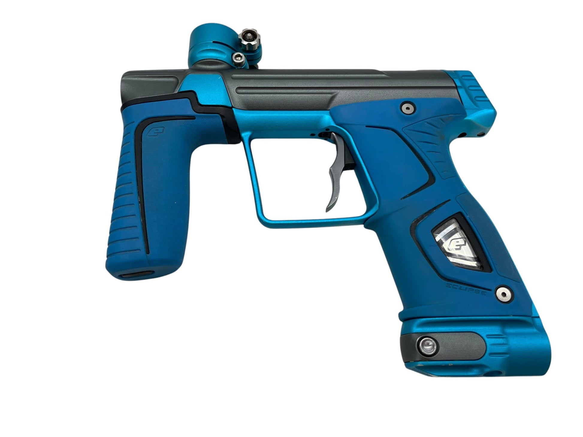 Used Planet Eclipse 170R Grey/Teal Paintball Gun Paintball Gun from CPXBrosPaintball Buy/Sell/Trade Paintball Markers, New Paintball Guns, Paintball Hoppers, Paintball Masks, and Hormesis Headbands