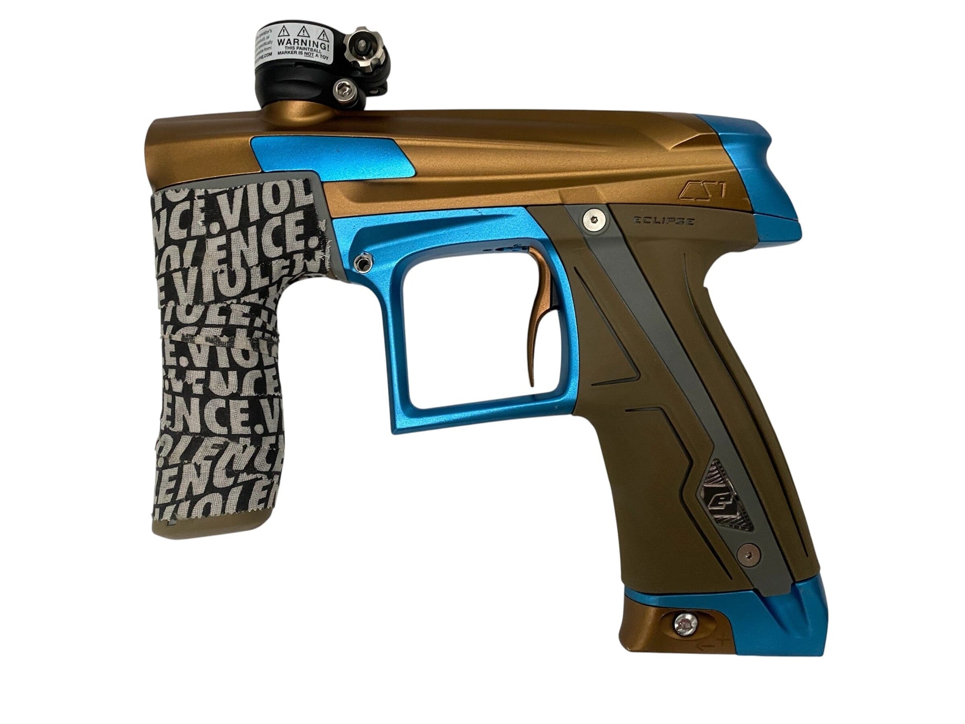 Used Planet Eclipse CS1 Bronze/Teal Paintball Gun Paintball Gun from CPXBrosPaintball Buy/Sell/Trade Paintball Markers, New Paintball Guns, Paintball Hoppers, Paintball Masks, and Hormesis Headbands