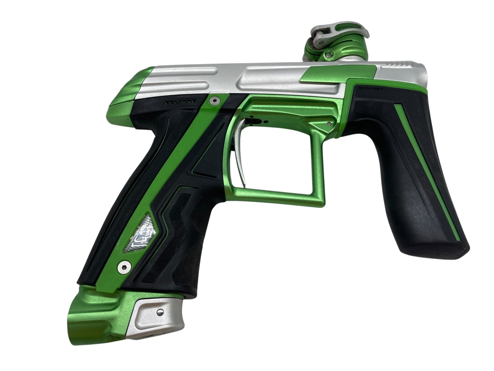 Used Planet Eclipse Cs1.5 Silver/Green Paintball Gun Paintball Gun from CPXBrosPaintball Buy/Sell/Trade Paintball Markers, New Paintball Guns, Paintball Hoppers, Paintball Masks, and Hormesis Headbands