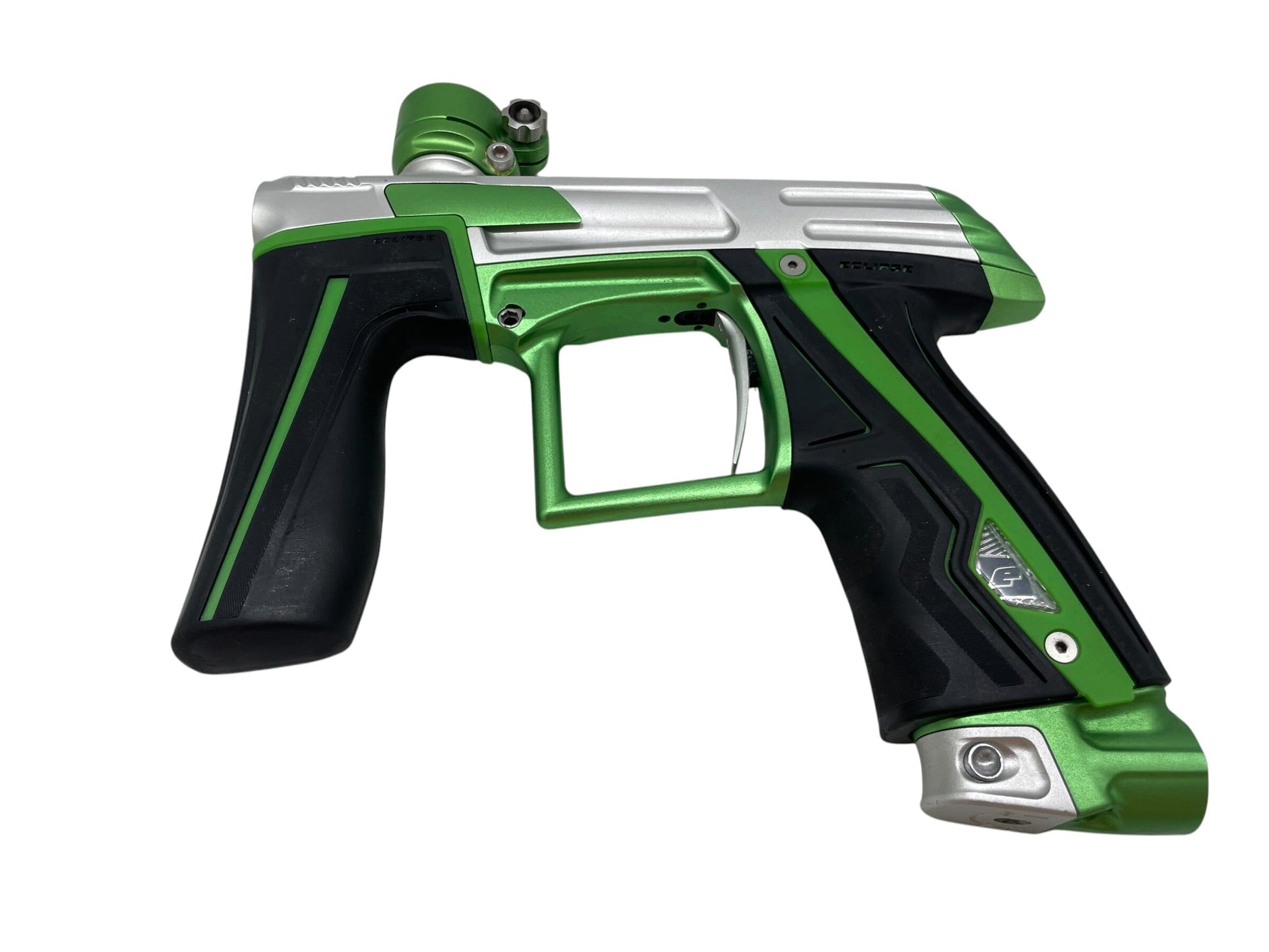 Used Planet Eclipse Cs1.5 Silver/Green Paintball Gun Paintball Gun from CPXBrosPaintball Buy/Sell/Trade Paintball Markers, New Paintball Guns, Paintball Hoppers, Paintball Masks, and Hormesis Headbands