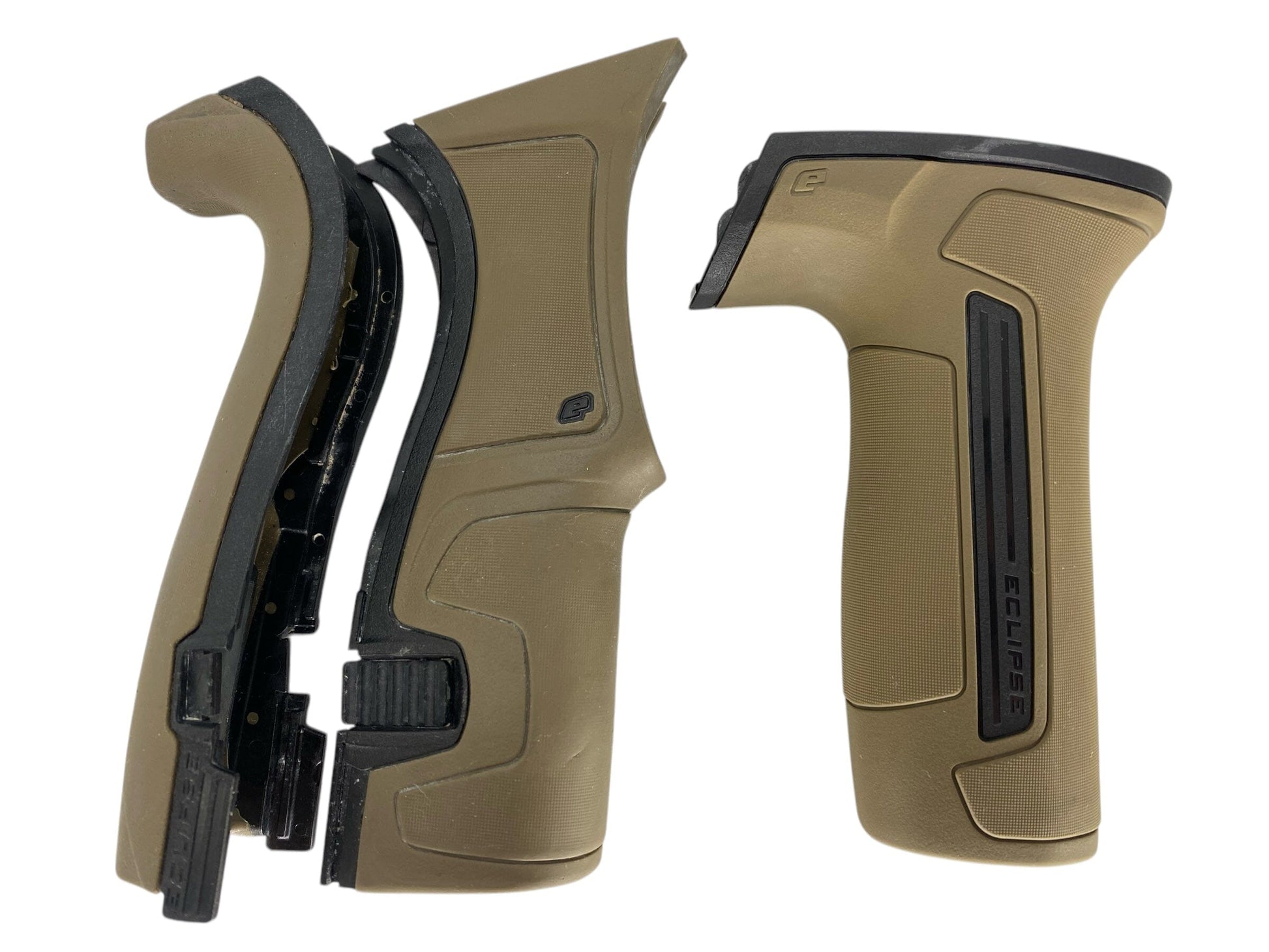 Used Planet Eclipse Cs2 Grips - Brown Tan Paintball Gun from CPXBrosPaintball Buy/Sell/Trade Paintball Markers, New Paintball Guns, Paintball Hoppers, Paintball Masks, and Hormesis Headbands