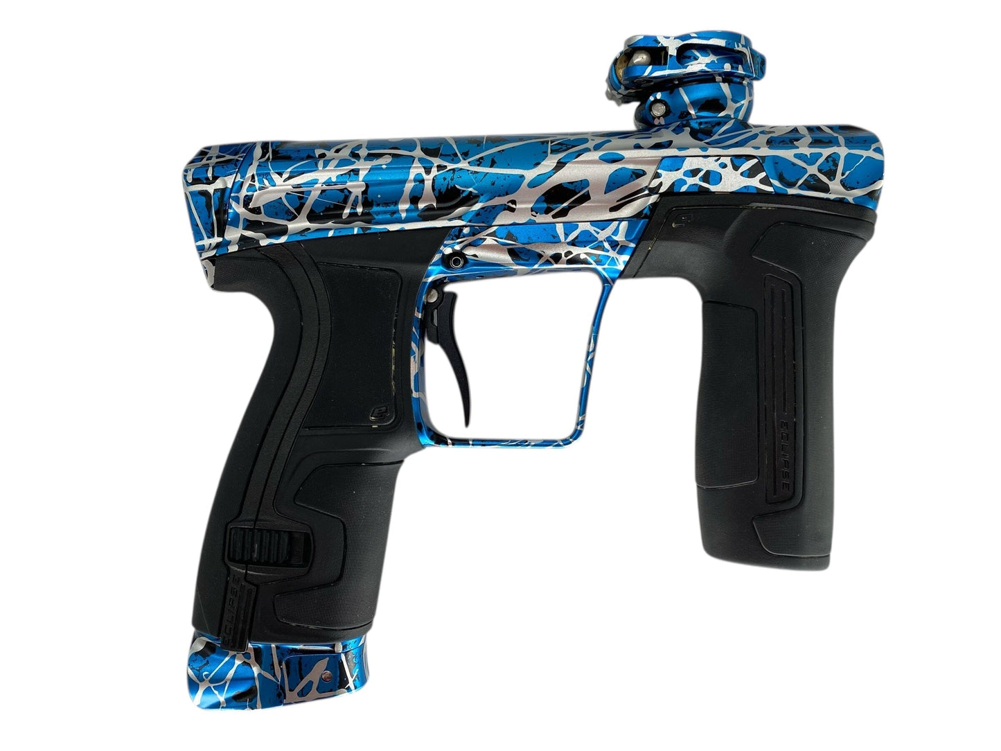 Used Planet Eclipse Cs2 Paintball Gun Blue/White/Black Splash Paintball Gun from CPXBrosPaintball Buy/Sell/Trade Paintball Markers, New Paintball Guns, Paintball Hoppers, Paintball Masks, and Hormesis Headbands