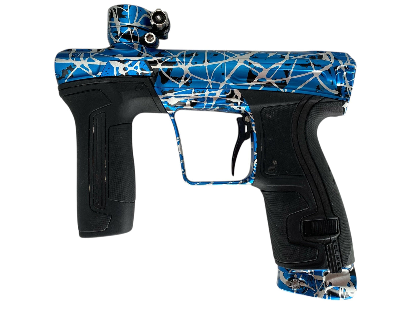 Used Planet Eclipse Cs2 Paintball Gun Blue/White/Black Splash Paintball Gun from CPXBrosPaintball Buy/Sell/Trade Paintball Markers, New Paintball Guns, Paintball Hoppers, Paintball Masks, and Hormesis Headbands