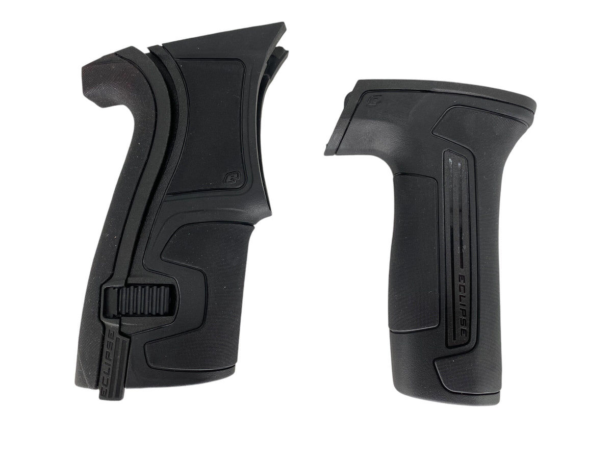 Used Planet Eclipse cs2 Paintball Gun Grips Black Paintball Gun from CPXBrosPaintball Buy/Sell/Trade Paintball Markers, New Paintball Guns, Paintball Hoppers, Paintball Masks, and Hormesis Headbands
