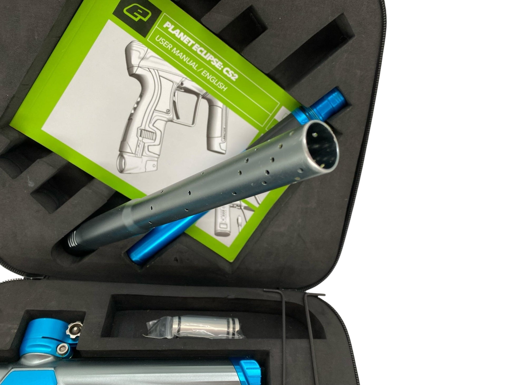 Used Planet Eclipse Cs2 Pro Paintball Gun Grey/Teal Paintball Gun from CPXBrosPaintball Buy/Sell/Trade Paintball Markers, New Paintball Guns, Paintball Hoppers, Paintball Masks, and Hormesis Headbands