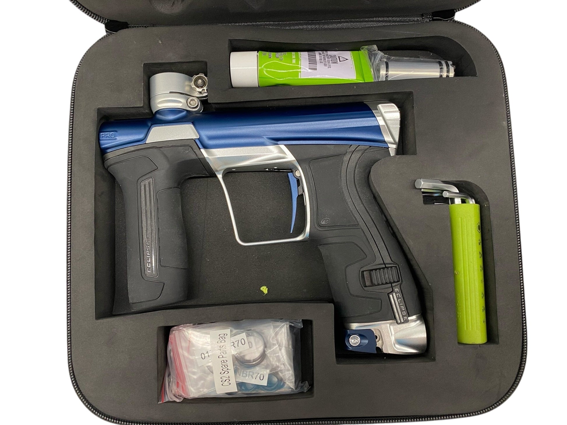 Used Planet Eclipse Cs2 Pro Paintball Gun Navy/Silver Paintball Gun from CPXBrosPaintball Buy/Sell/Trade Paintball Markers, New Paintball Guns, Paintball Hoppers, Paintball Masks, and Hormesis Headbands
