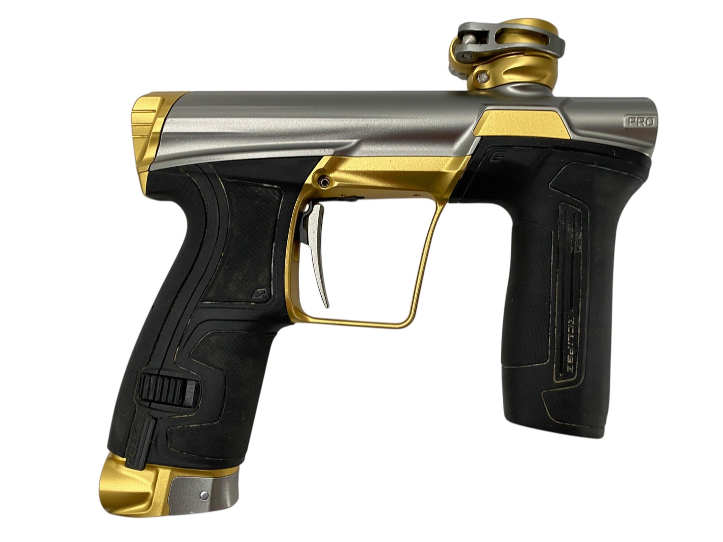 Used Planet Eclipse CS2 Pro Silver/Gold Paintball Gun Paintball Gun from CPXBrosPaintball Buy/Sell/Trade Paintball Markers, New Paintball Guns, Paintball Hoppers, Paintball Masks, and Hormesis Headbands