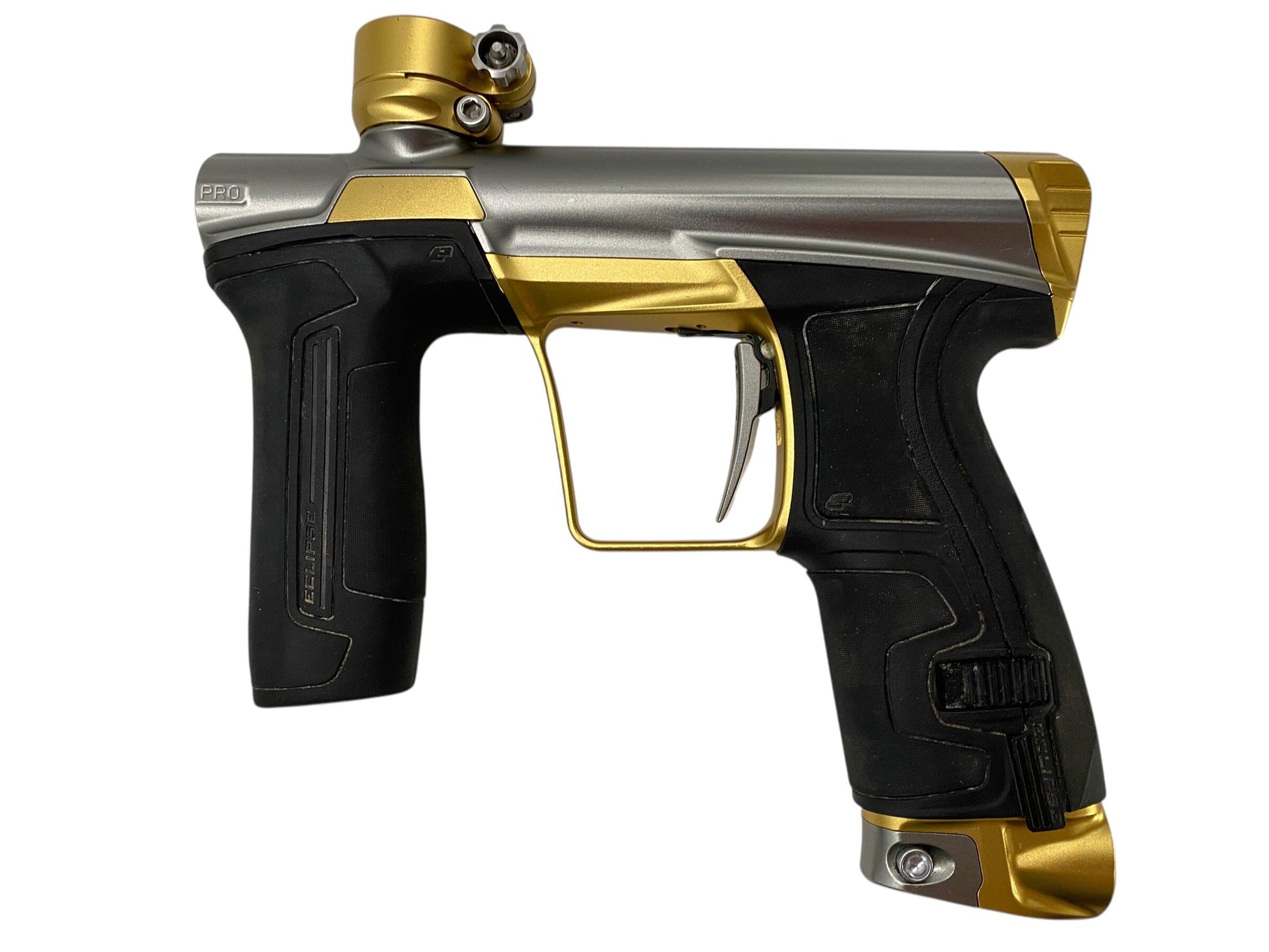 Used Planet Eclipse CS2 Pro Silver/Gold Paintball Gun Paintball Gun from CPXBrosPaintball Buy/Sell/Trade Paintball Markers, New Paintball Guns, Paintball Hoppers, Paintball Masks, and Hormesis Headbands