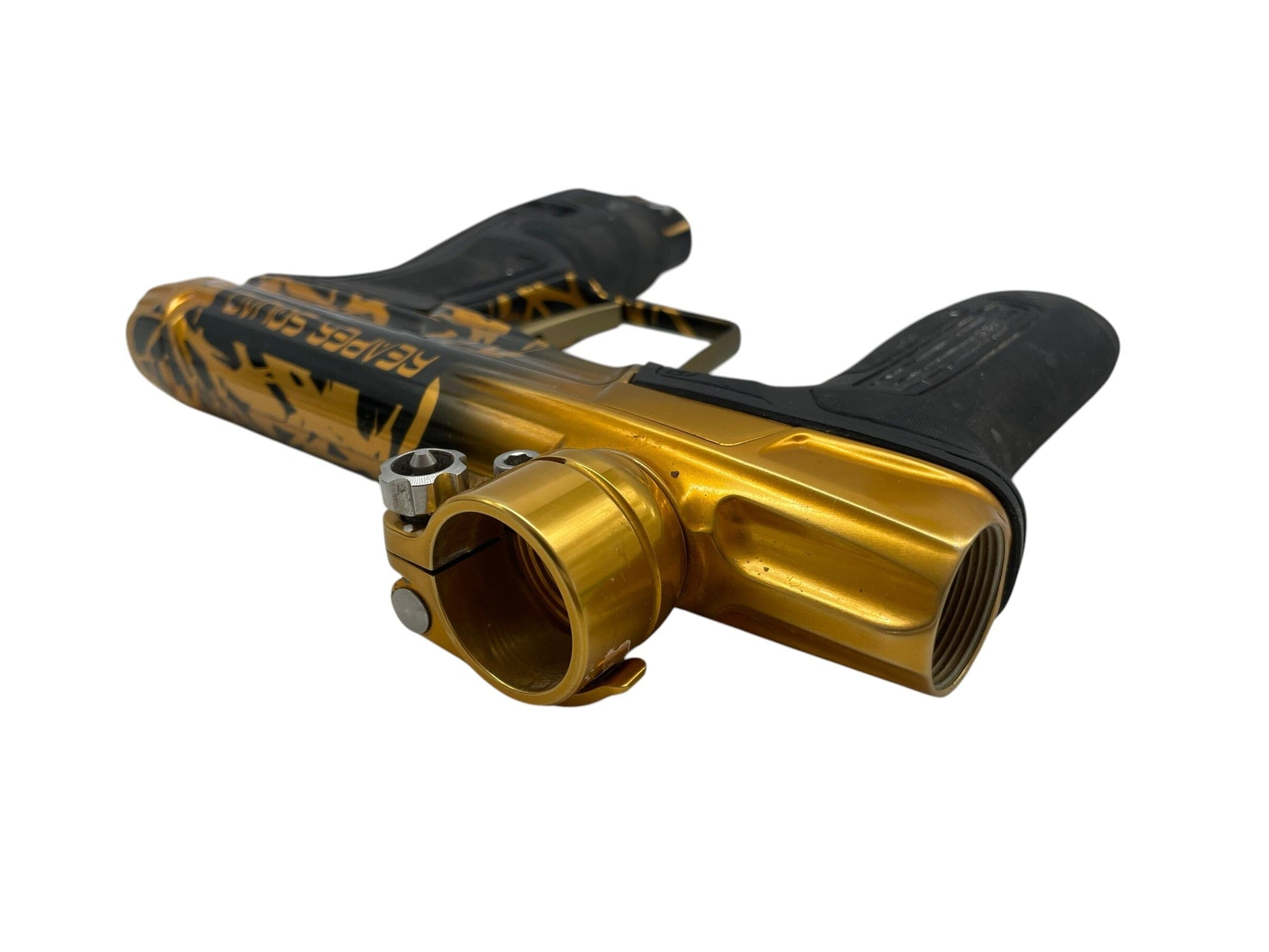 Used Planet Eclipse CS2 "Reaper Squad" Black/Gold Splash Paintball Gun Paintball Gun from CPXBrosPaintball Buy/Sell/Trade Paintball Markers, New Paintball Guns, Paintball Hoppers, Paintball Masks, and Hormesis Headbands