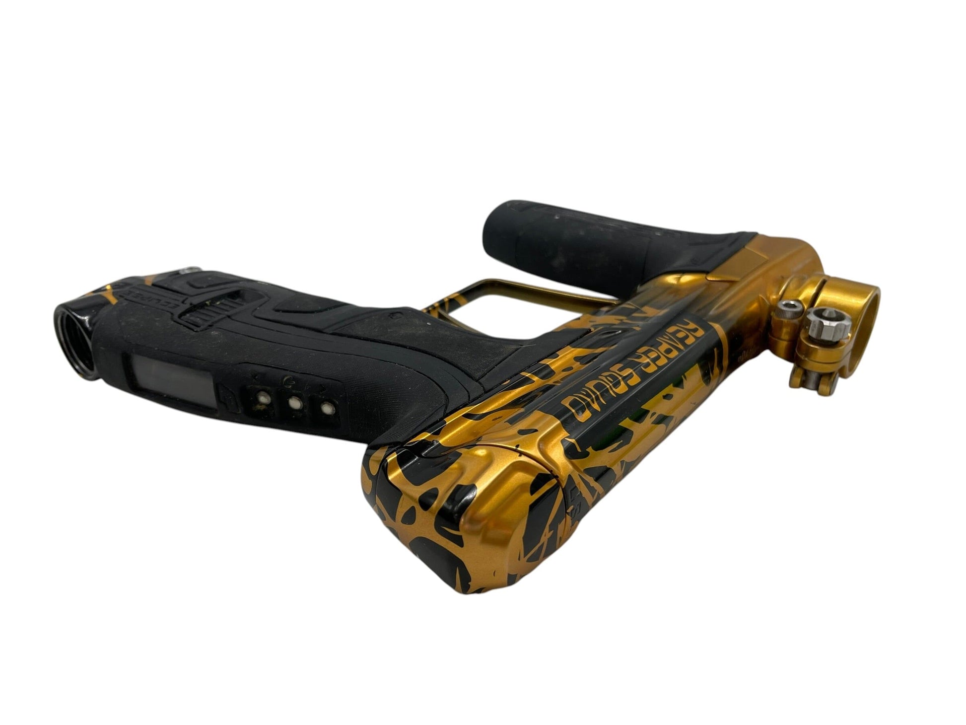Used Planet Eclipse CS2 "Reaper Squad" Black/Gold Splash Paintball Gun Paintball Gun from CPXBrosPaintball Buy/Sell/Trade Paintball Markers, New Paintball Guns, Paintball Hoppers, Paintball Masks, and Hormesis Headbands