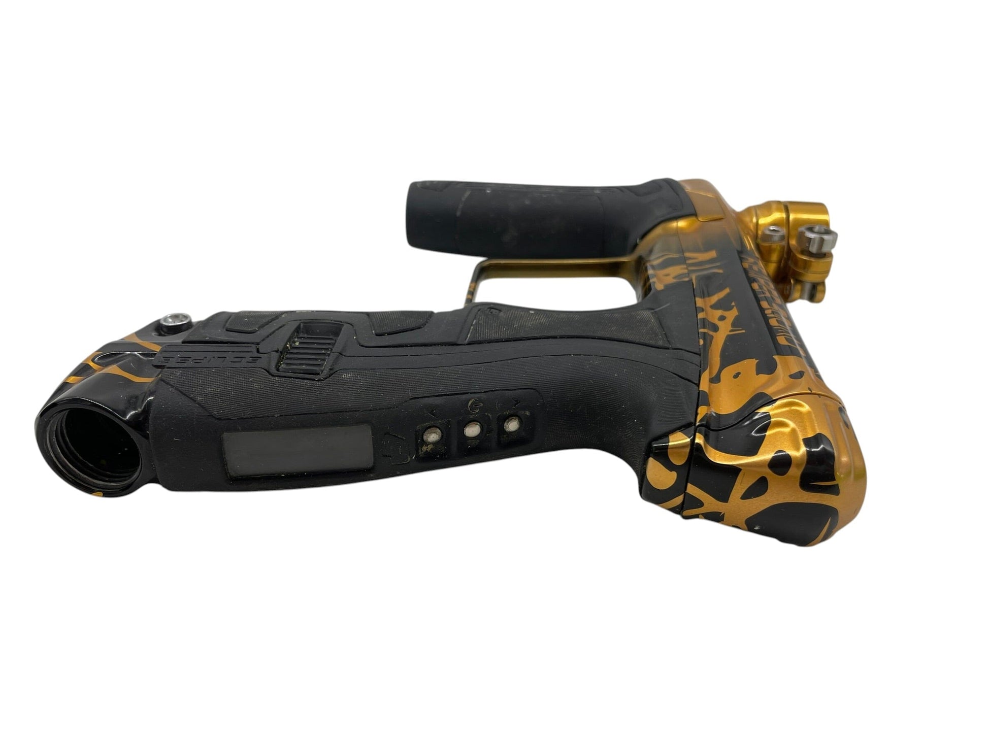 Used Planet Eclipse CS2 "Reaper Squad" Black/Gold Splash Paintball Gun Paintball Gun from CPXBrosPaintball Buy/Sell/Trade Paintball Markers, New Paintball Guns, Paintball Hoppers, Paintball Masks, and Hormesis Headbands