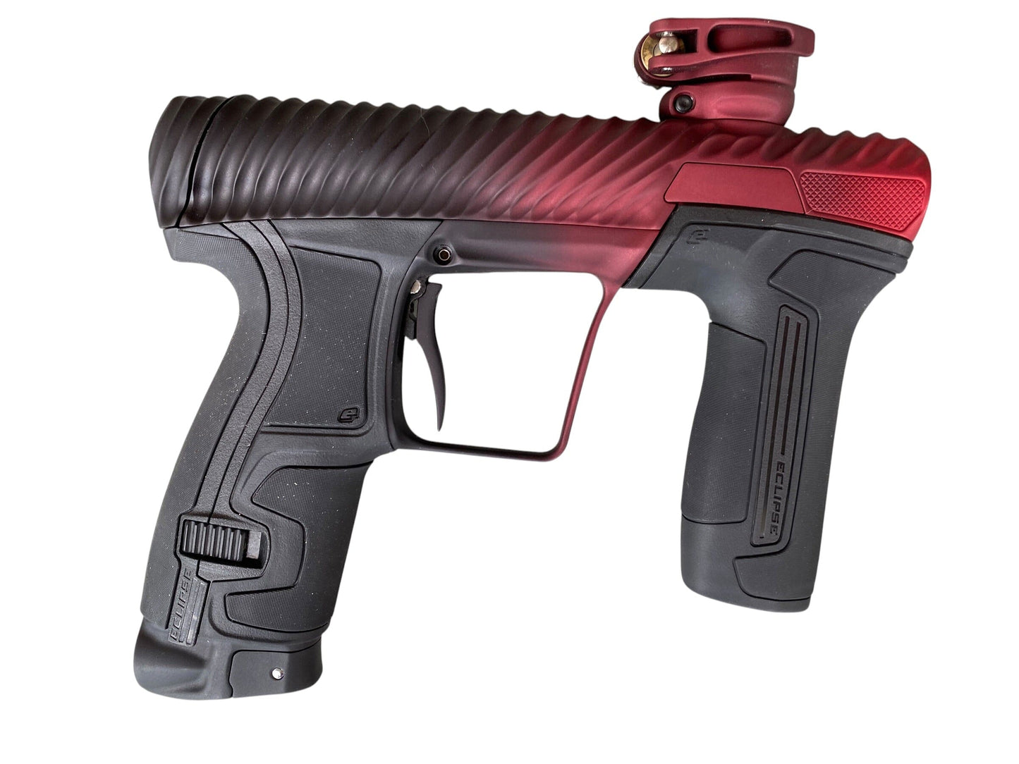 Used Planet Eclipse CS2 Twister Black To Red Fade + Mech Paintball Gun Paintball Gun from CPXBrosPaintball Buy/Sell/Trade Paintball Markers, New Paintball Guns, Paintball Hoppers, Paintball Masks, and Hormesis Headbands