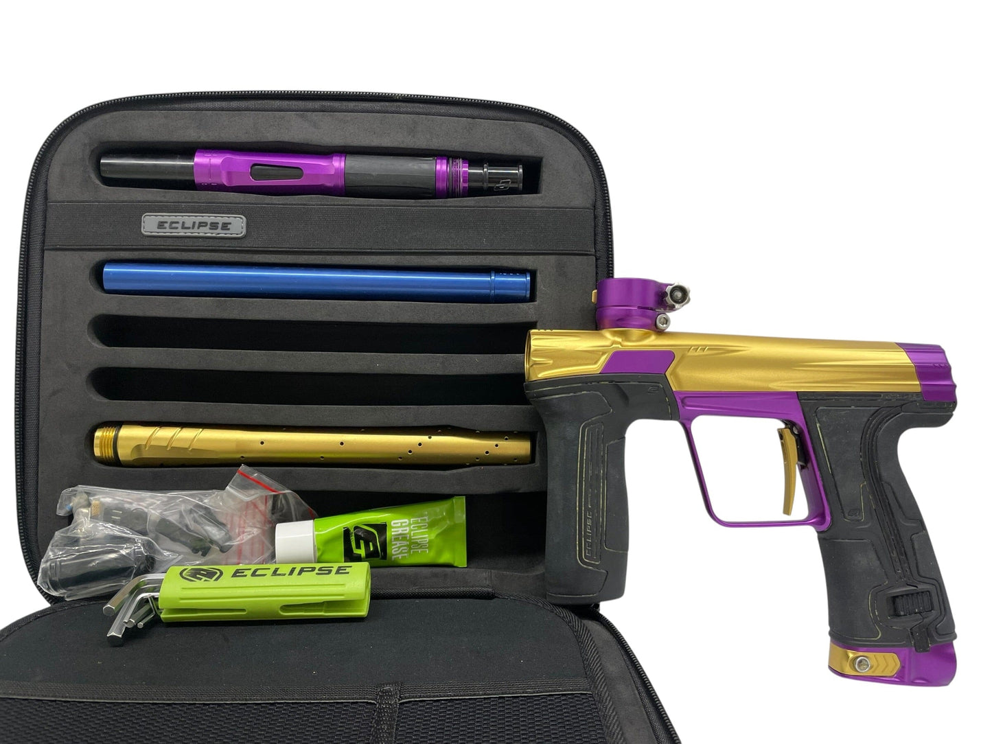 Used Planet Eclipse CS3 Gold/Purple Paintball Gun Paintball Gun from CPXBrosPaintball Buy/Sell/Trade Paintball Markers, New Paintball Guns, Paintball Hoppers, Paintball Masks, and Hormesis Headbands