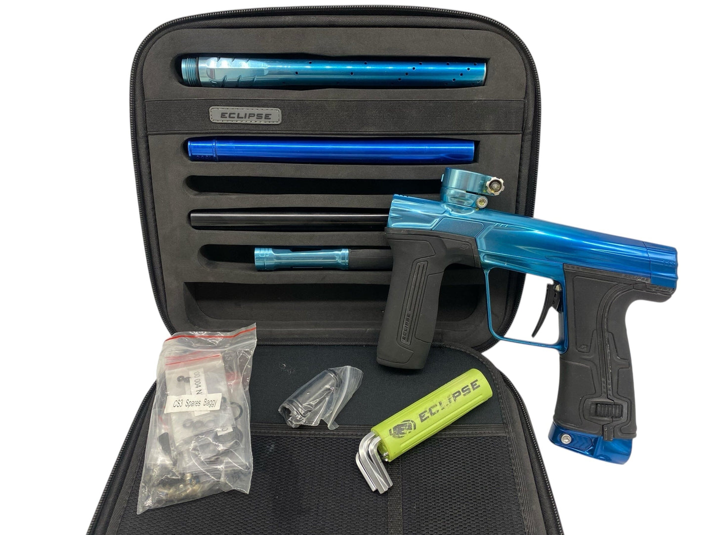 Used Planet Eclipse Cs3 Paintball Gun Blue Fade Paintball Gun from CPXBrosPaintball Buy/Sell/Trade Paintball Markers, New Paintball Guns, Paintball Hoppers, Paintball Masks, and Hormesis Headbands