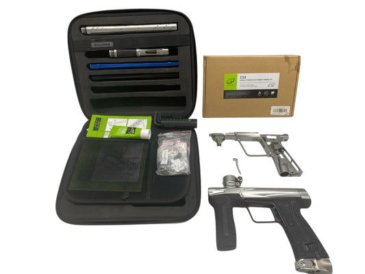 Used Planet Eclipse Cs3 Paintball Gun with Single Finger Electronic Frame and Double Paintball Gun from CPXBrosPaintball Buy/Sell/Trade Paintball Markers, New Paintball Guns, Paintball Hoppers, Paintball Masks, and Hormesis Headbands