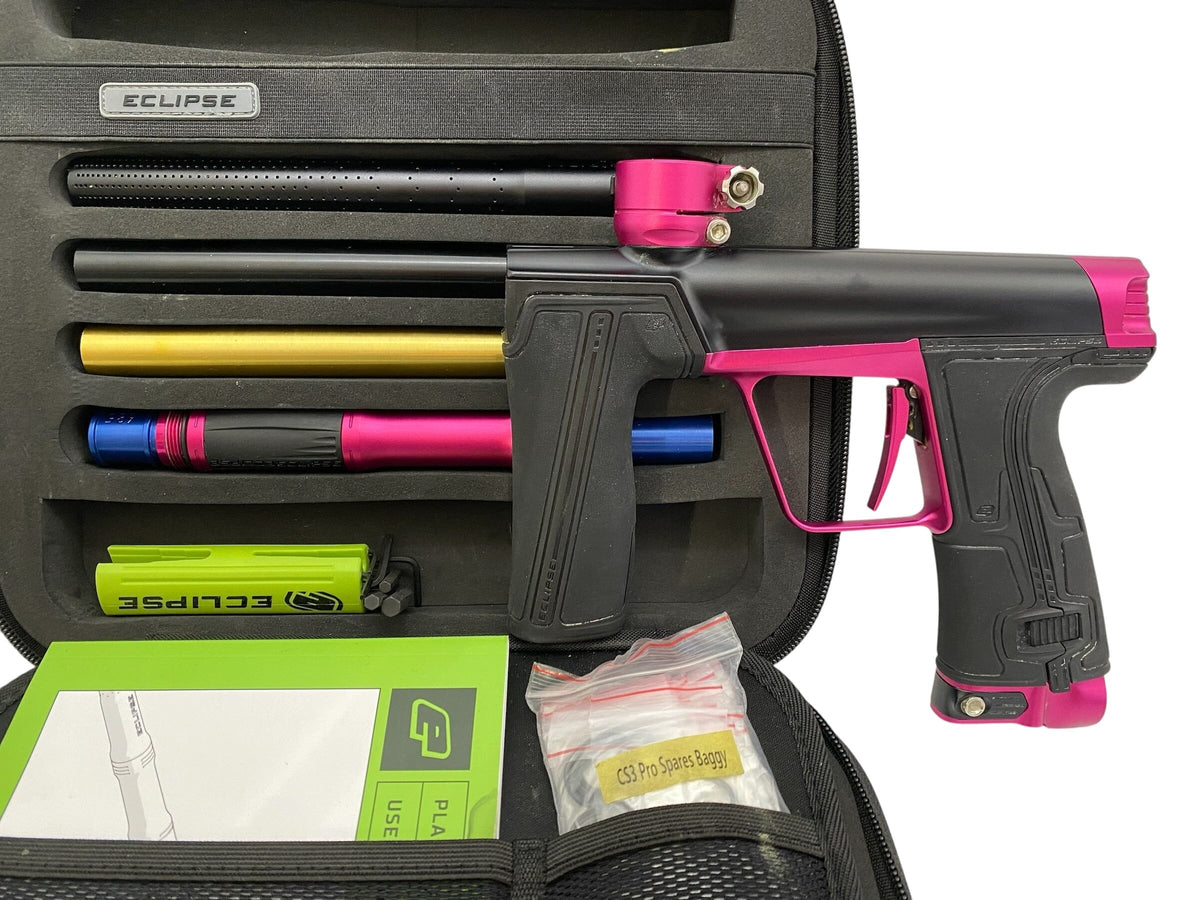 Used Planet Eclipse CS3 Pro Black/Pink Paintball Gun Paintball Gun from CPXBrosPaintball Buy/Sell/Trade Paintball Markers, New Paintball Guns, Paintball Hoppers, Paintball Masks, and Hormesis Headbands