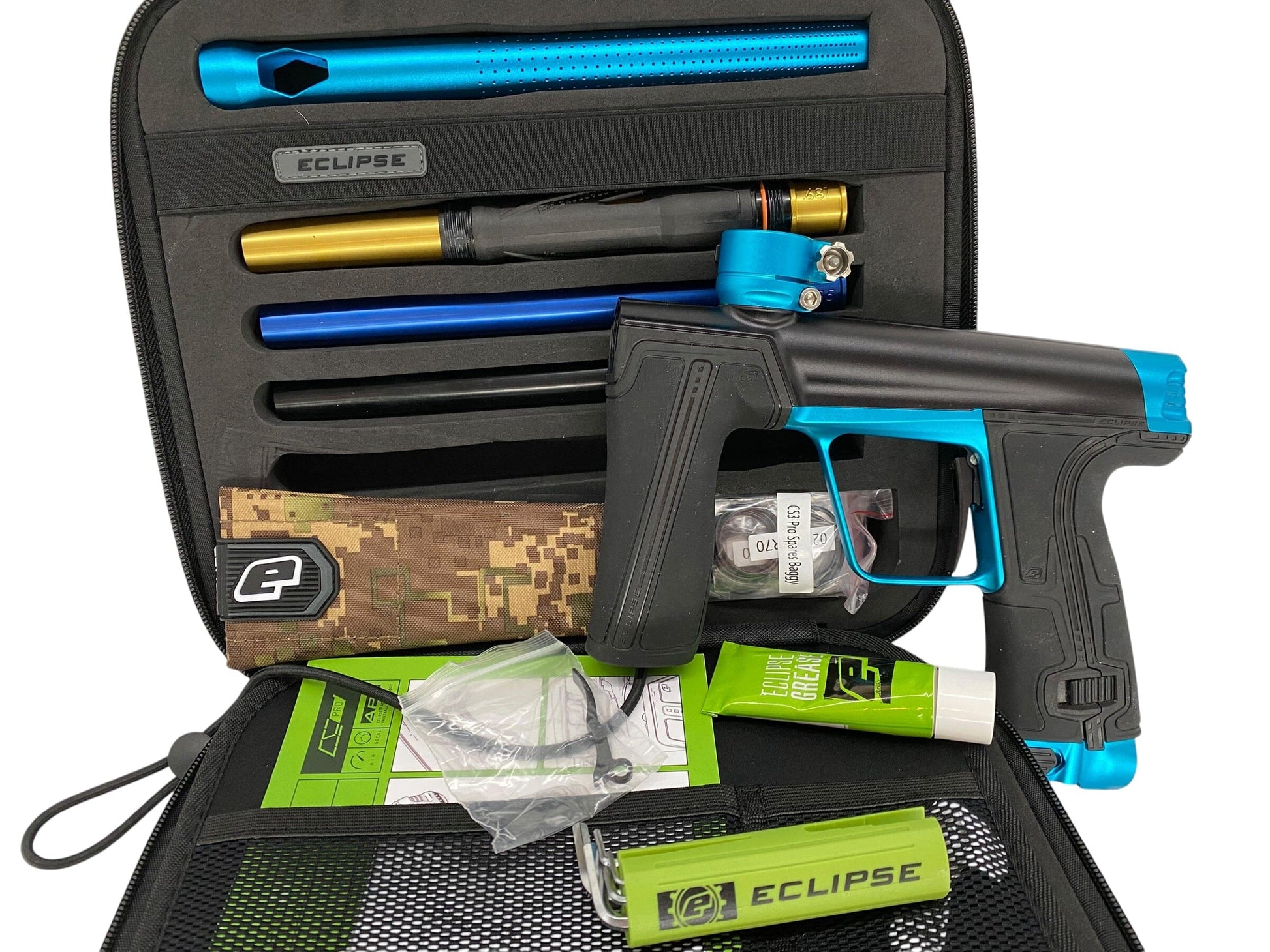 Used Planet Eclipse CS3 Pro Black/Teal Paintball Gun Paintball Gun from CPXBrosPaintball Buy/Sell/Trade Paintball Markers, New Paintball Guns, Paintball Hoppers, Paintball Masks, and Hormesis Headbands