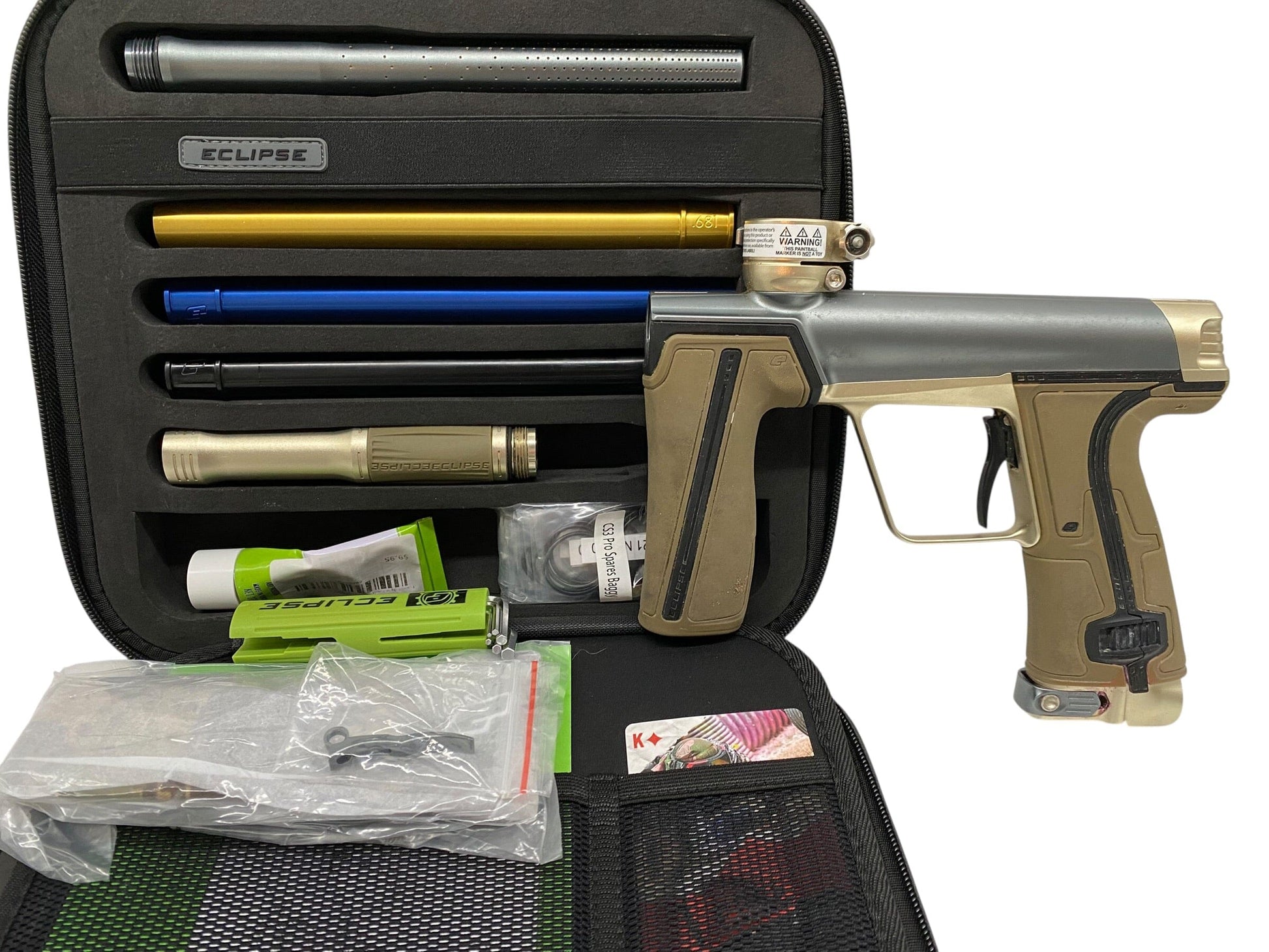 Used Planet Eclipse CS3 Pro Grey/Gold Paintball Gun Paintball Gun from CPXBrosPaintball Buy/Sell/Trade Paintball Markers, New Paintball Guns, Paintball Hoppers, Paintball Masks, and Hormesis Headbands