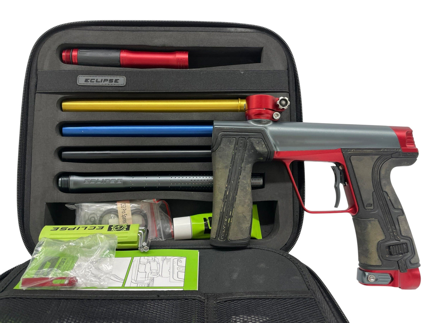 Used Planet Eclipse CS3 Pro Grey/Red Paintball Gun Paintball Gun from CPXBrosPaintball Buy/Sell/Trade Paintball Markers, New Paintball Guns, Paintball Hoppers, Paintball Masks, and Hormesis Headbands