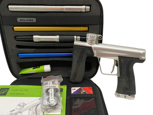 Used Planet Eclipse Cs3 Pro Paintball Gun Silver Paintball Gun from CPXBrosPaintball Buy/Sell/Trade Paintball Markers, New Paintball Guns, Paintball Hoppers, Paintball Masks, and Hormesis Headbands