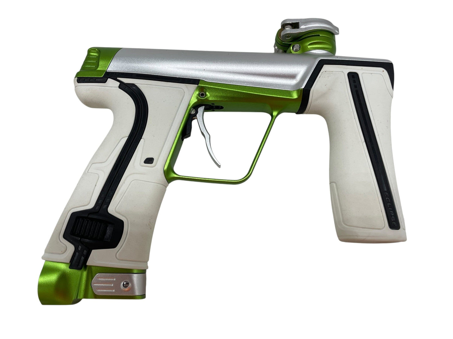 Used Planet Eclipse CS3 Pro Silver/Green Paintball Gun Paintball Gun from CPXBrosPaintball Buy/Sell/Trade Paintball Markers, New Paintball Guns, Paintball Hoppers, Paintball Masks, and Hormesis Headbands