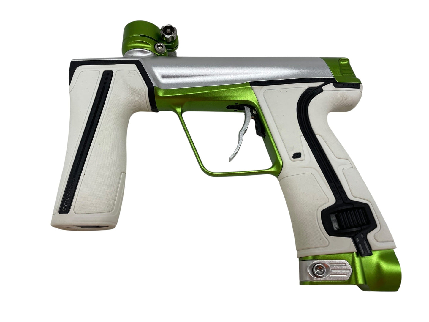 Used Planet Eclipse CS3 Pro Silver/Green Paintball Gun Paintball Gun from CPXBrosPaintball Buy/Sell/Trade Paintball Markers, New Paintball Guns, Paintball Hoppers, Paintball Masks, and Hormesis Headbands