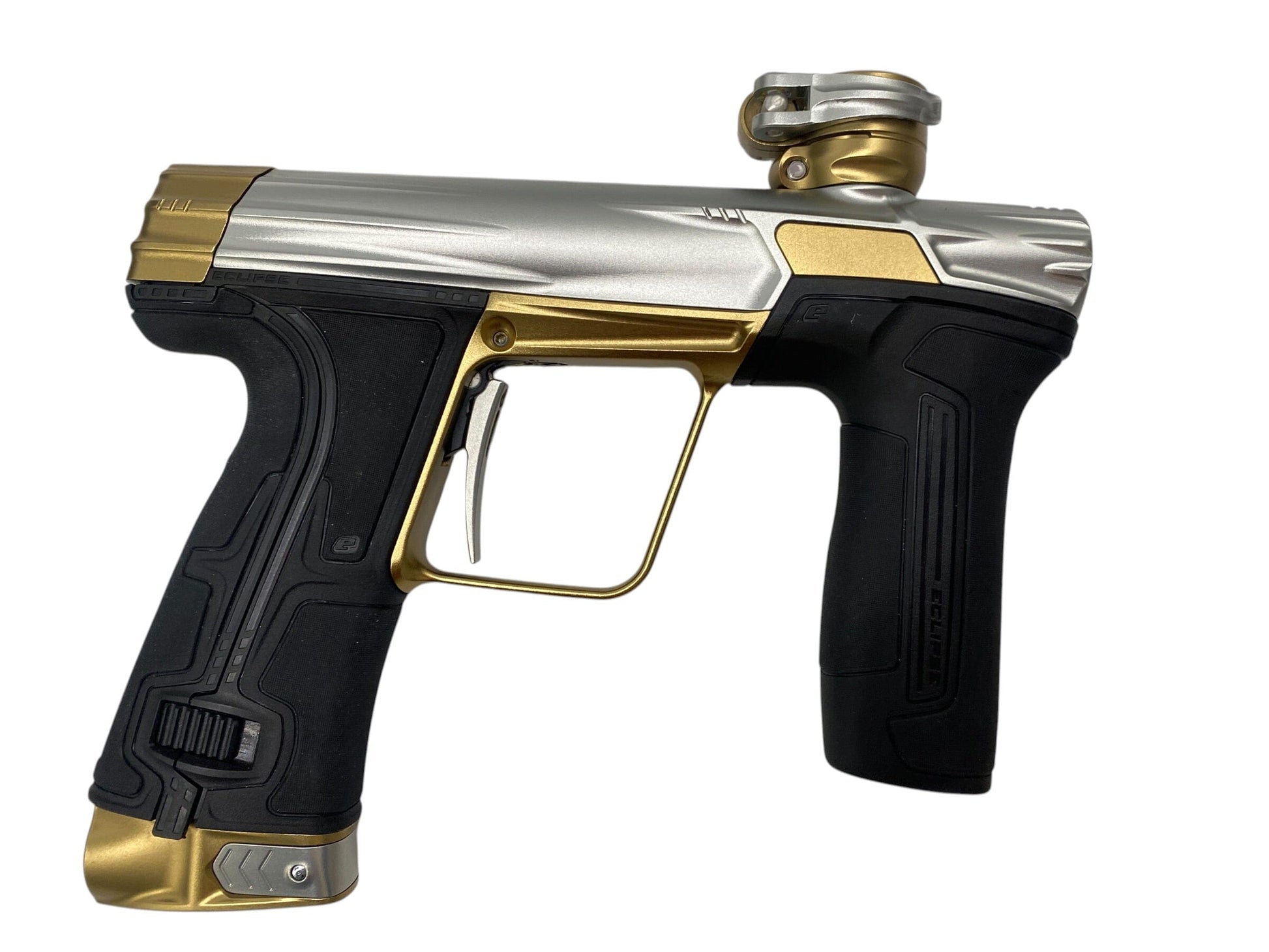 Used Planet Eclipse CS3 Silver/Gold Paintball Gun Paintball Gun from CPXBrosPaintball Buy/Sell/Trade Paintball Markers, New Paintball Guns, Paintball Hoppers, Paintball Masks, and Hormesis Headbands