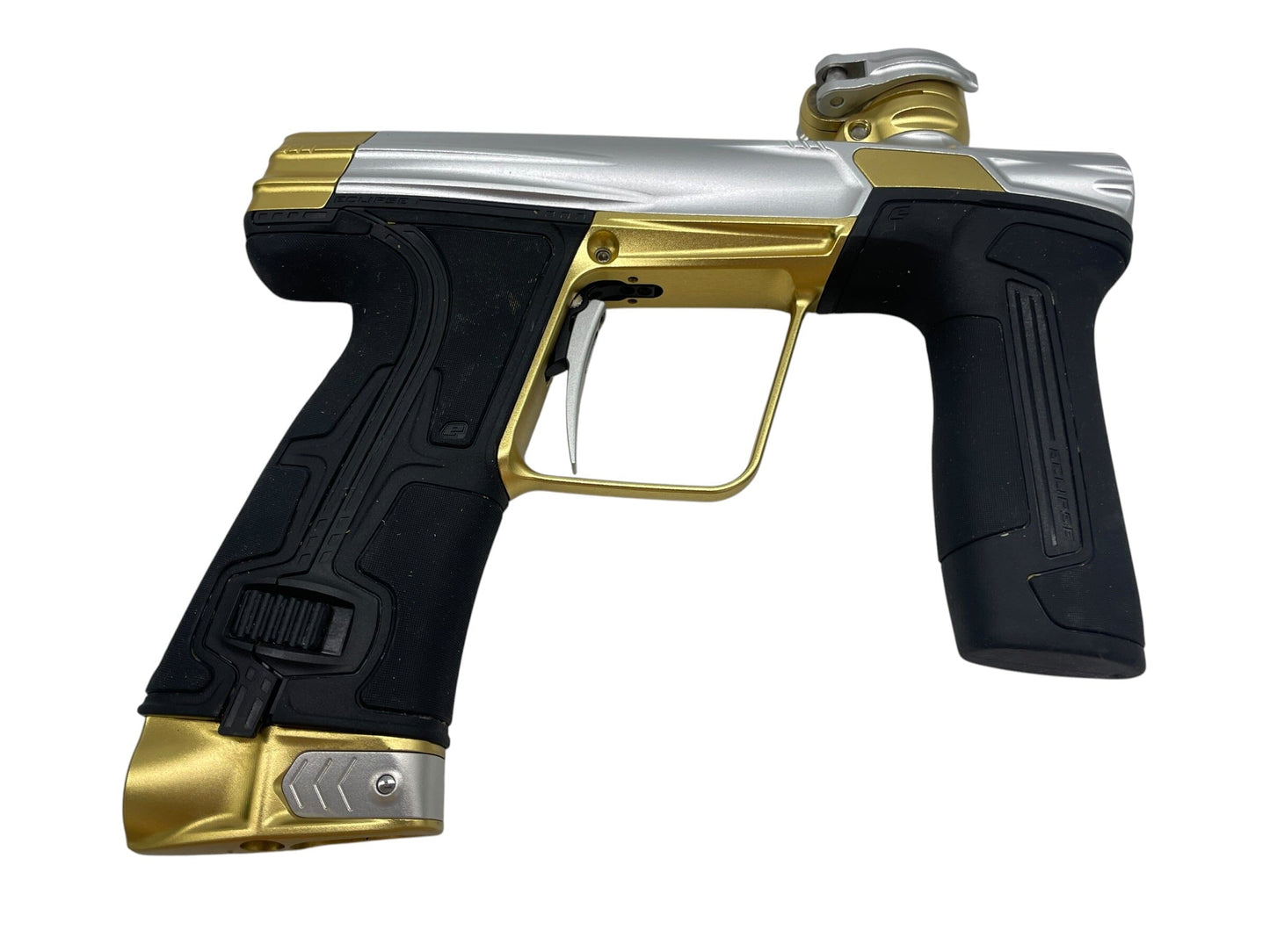 Used Planet Eclipse CS3 Silver/Gold Paintball Gun Paintball Gun from CPXBrosPaintball Buy/Sell/Trade Paintball Markers, New Paintball Guns, Paintball Hoppers, Paintball Masks, and Hormesis Headbands