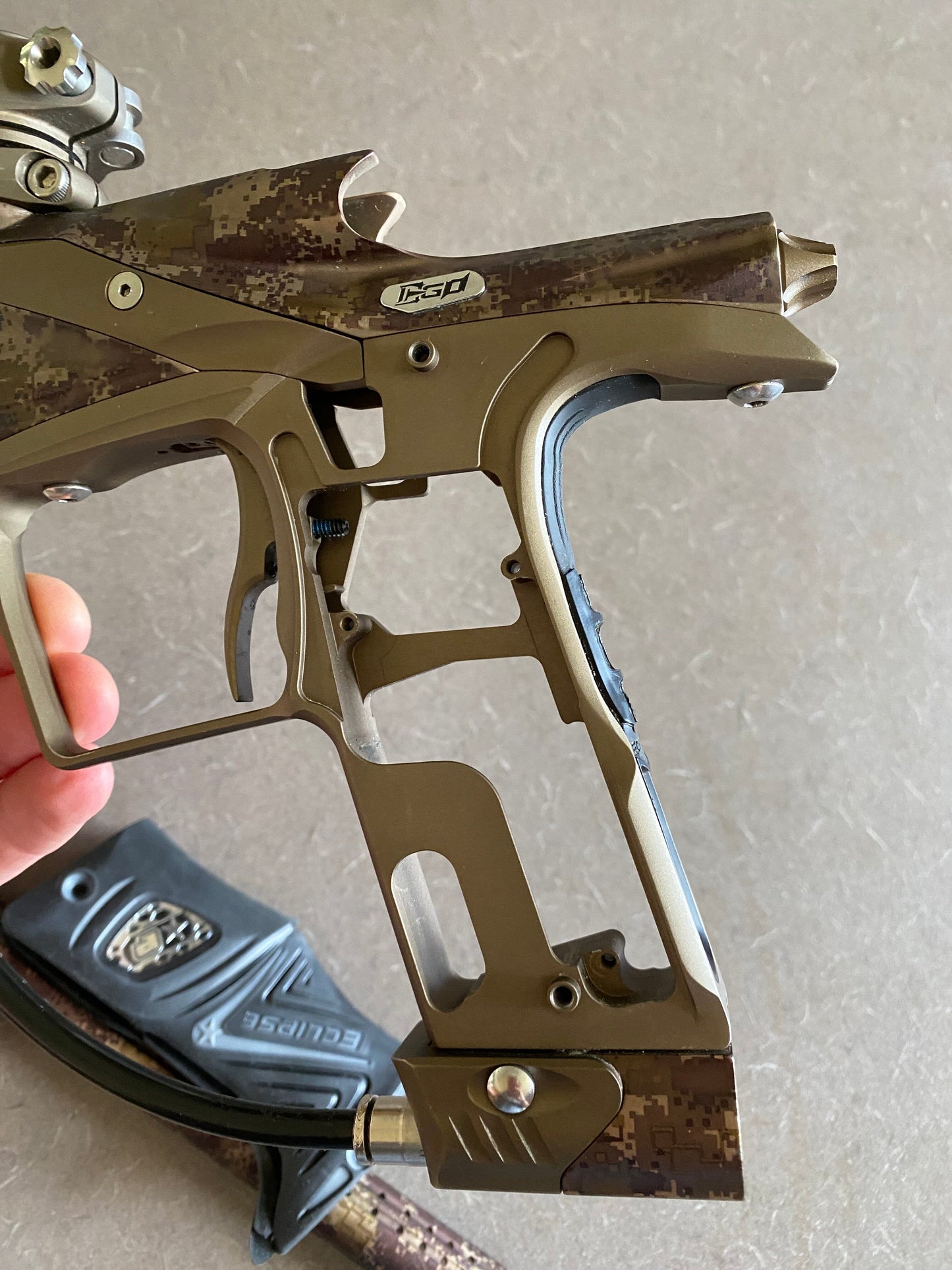 Used Planet Eclipse Ego 11 HDE Camo Paintball Gun *PLEASE LOOK AT ALL PICTURES* Paintball Gun from CPXBrosPaintball Buy/Sell/Trade Paintball Markers, New Paintball Guns, Paintball Hoppers, Paintball Masks, and Hormesis Headbands