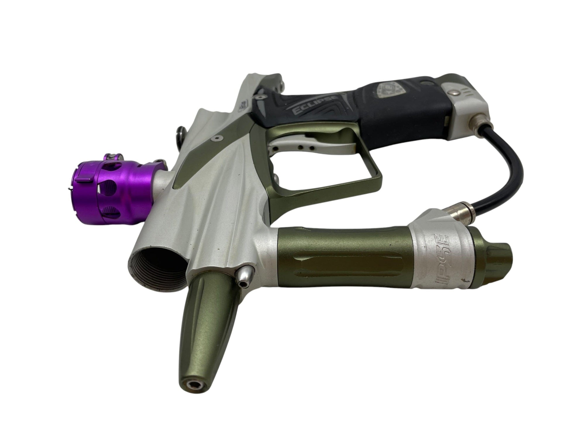 Used Planet Eclipse EGO 11 Silver/Olive Paintball Gun Paintball Gun from CPXBrosPaintball Buy/Sell/Trade Paintball Markers, New Paintball Guns, Paintball Hoppers, Paintball Masks, and Hormesis Headbands