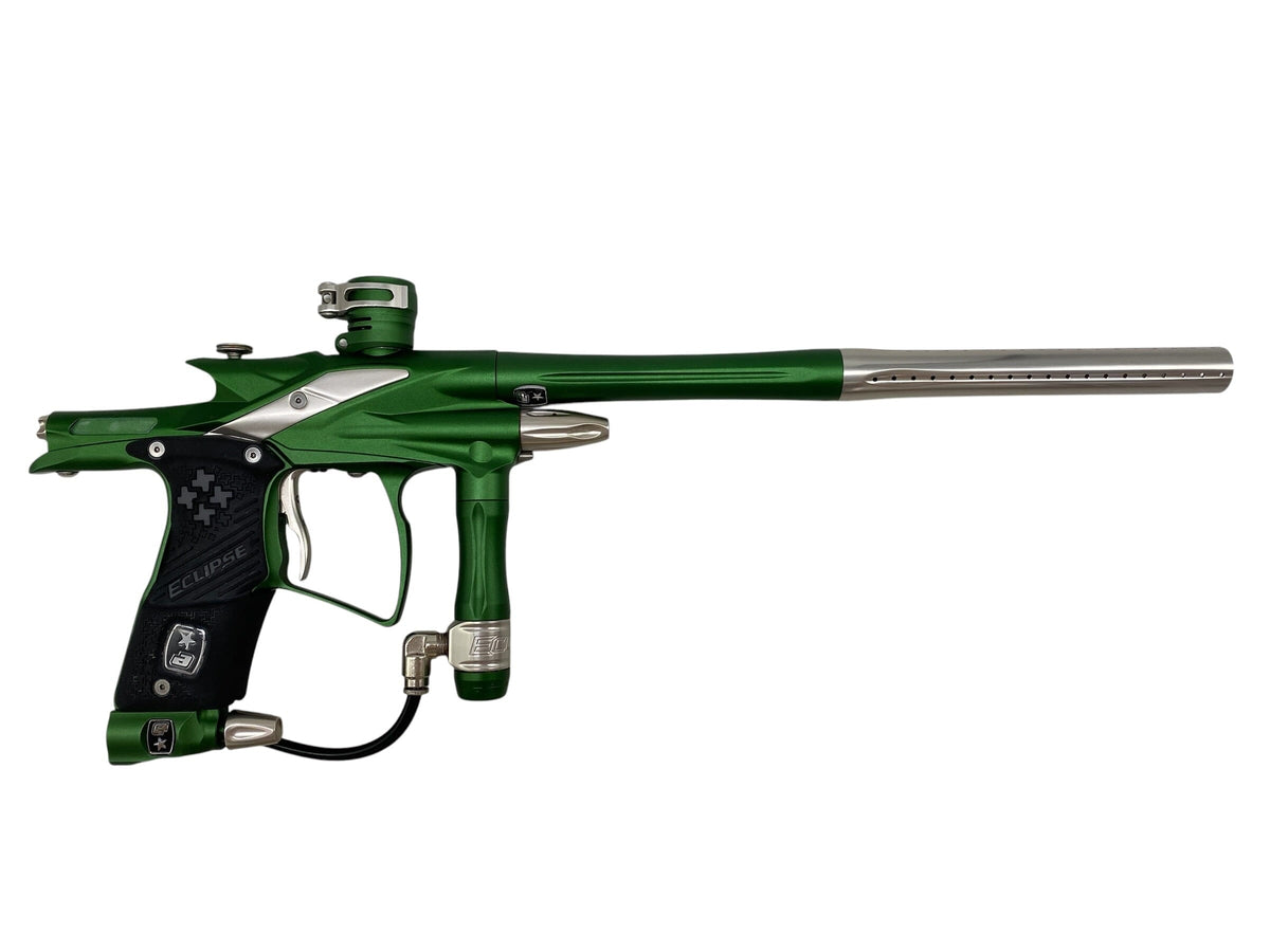 Used Planet Eclipse Ego 9 Paintball Gun Green/Silver Paintball Gun from CPXBrosPaintball Buy/Sell/Trade Paintball Markers, New Paintball Guns, Paintball Hoppers, Paintball Masks, and Hormesis Headbands