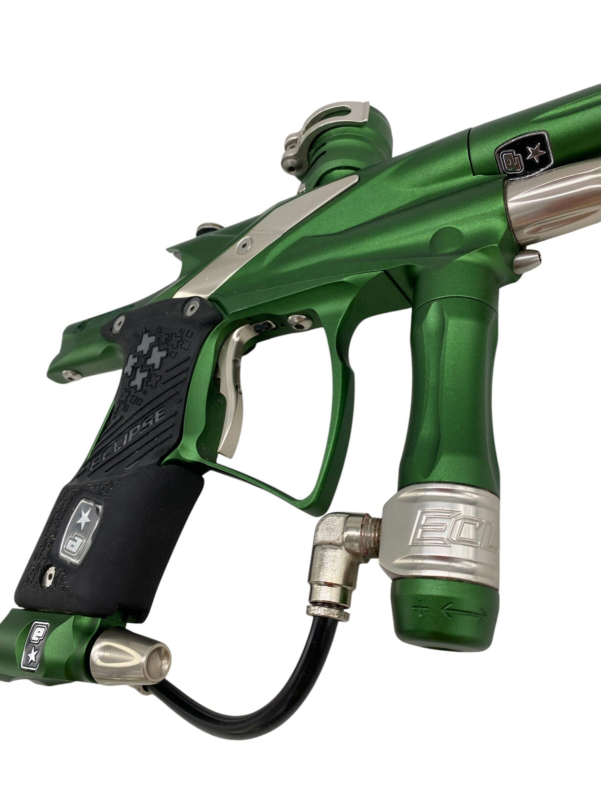 Used Planet Eclipse Ego 9 Paintball Gun Green/Silver Paintball Gun from CPXBrosPaintball Buy/Sell/Trade Paintball Markers, New Paintball Guns, Paintball Hoppers, Paintball Masks, and Hormesis Headbands
