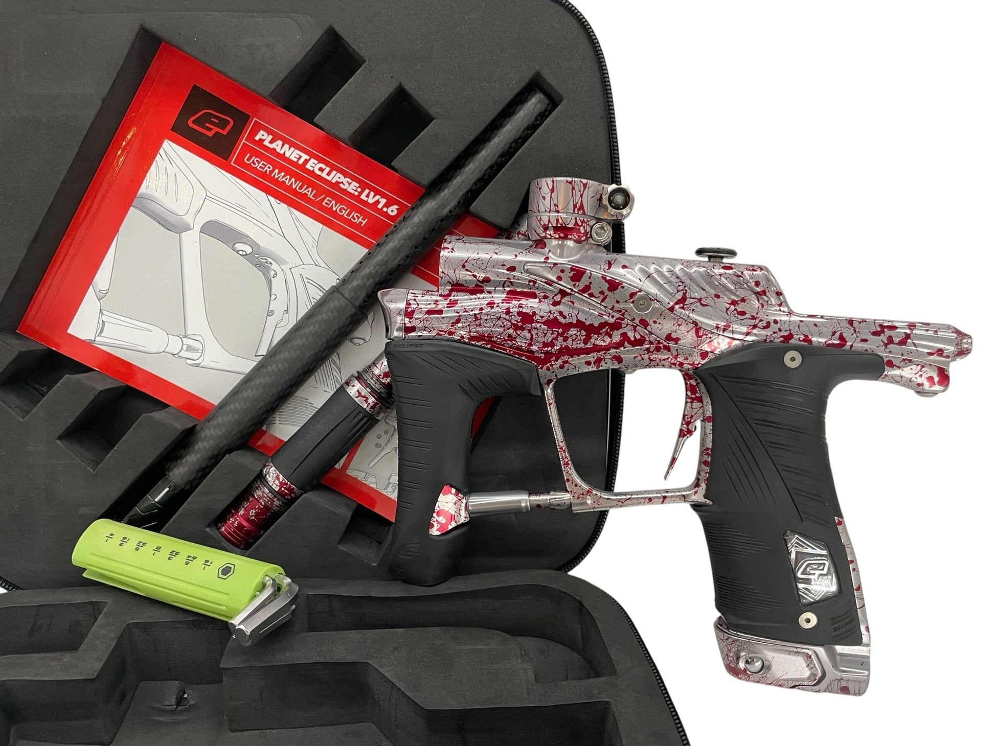 Used Planet Eclipse Ego LV1.6 Teahupo'o Blood Spatter Paintball Gun Paintball Gun from CPXBrosPaintball Buy/Sell/Trade Paintball Markers, New Paintball Guns, Paintball Hoppers, Paintball Masks, and Hormesis Headbands