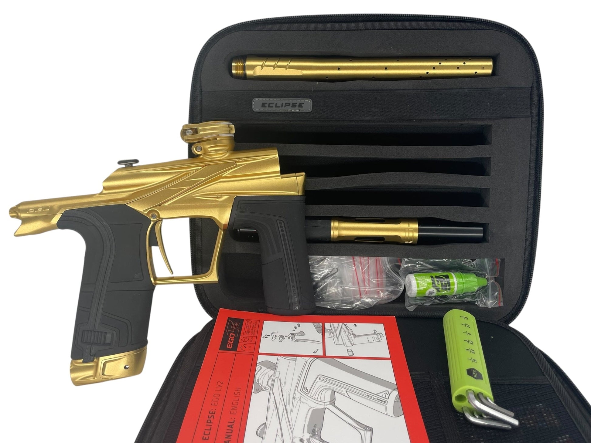 Used Planet Eclipse Ego LV2 Paintball Gun Gold Paintball Gun from CPXBrosPaintball Buy/Sell/Trade Paintball Markers, New Paintball Guns, Paintball Hoppers, Paintball Masks, and Hormesis Headbands