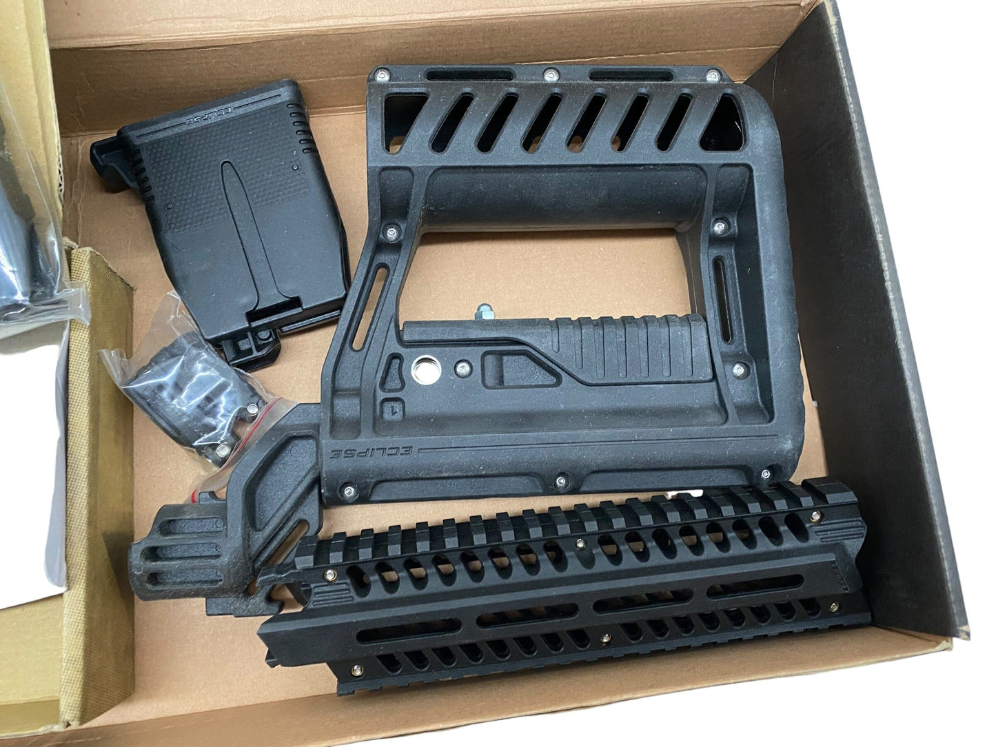 Used Planet Eclipse EMF100 Accessory Pack + Stock + Shroud Paintball Gun from CPXBrosPaintball Buy/Sell/Trade Paintball Markers, New Paintball Guns, Paintball Hoppers, Paintball Masks, and Hormesis Headbands