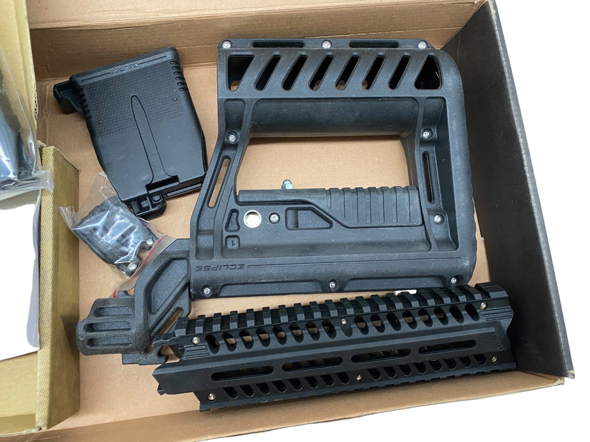 Used Planet Eclipse EMF100 Accessory Pack + Stock + Shroud Paintball Gun from CPXBrosPaintball Buy/Sell/Trade Paintball Markers, New Paintball Guns, Paintball Hoppers, Paintball Masks, and Hormesis Headbands