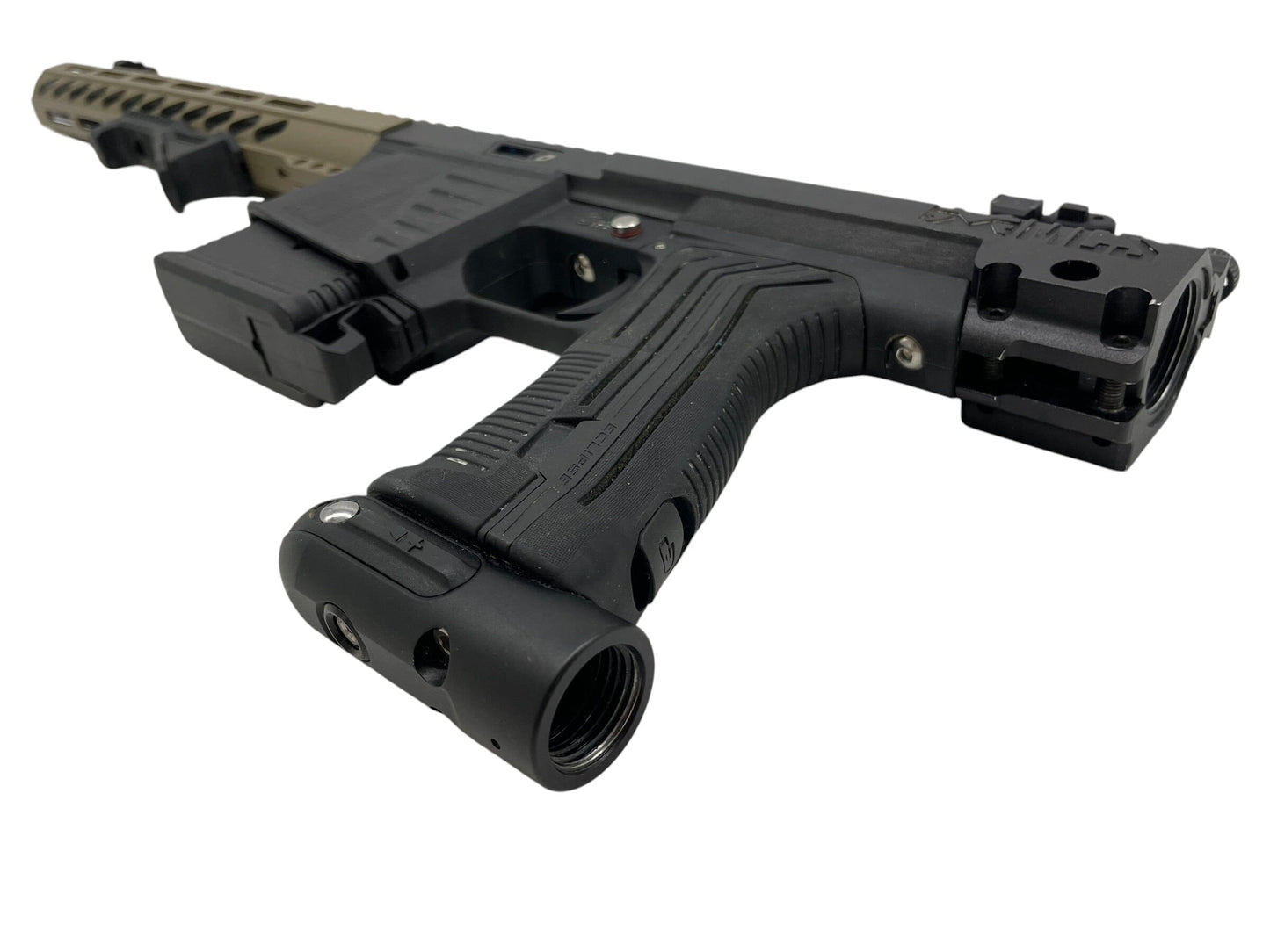 Used Planet Eclipse EMF100 Black/Tan Paintball Gun Paintball Gun from CPXBrosPaintball Buy/Sell/Trade Paintball Markers, New Paintball Guns, Paintball Hoppers, Paintball Masks, and Hormesis Headbands