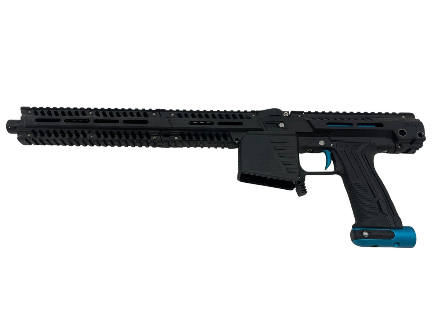Used Planet Eclipse EMF100 Black/Teal Paintball Gun Paintball Gun from CPXBrosPaintball Buy/Sell/Trade Paintball Markers, New Paintball Guns, Paintball Hoppers, Paintball Masks, and Hormesis Headbands